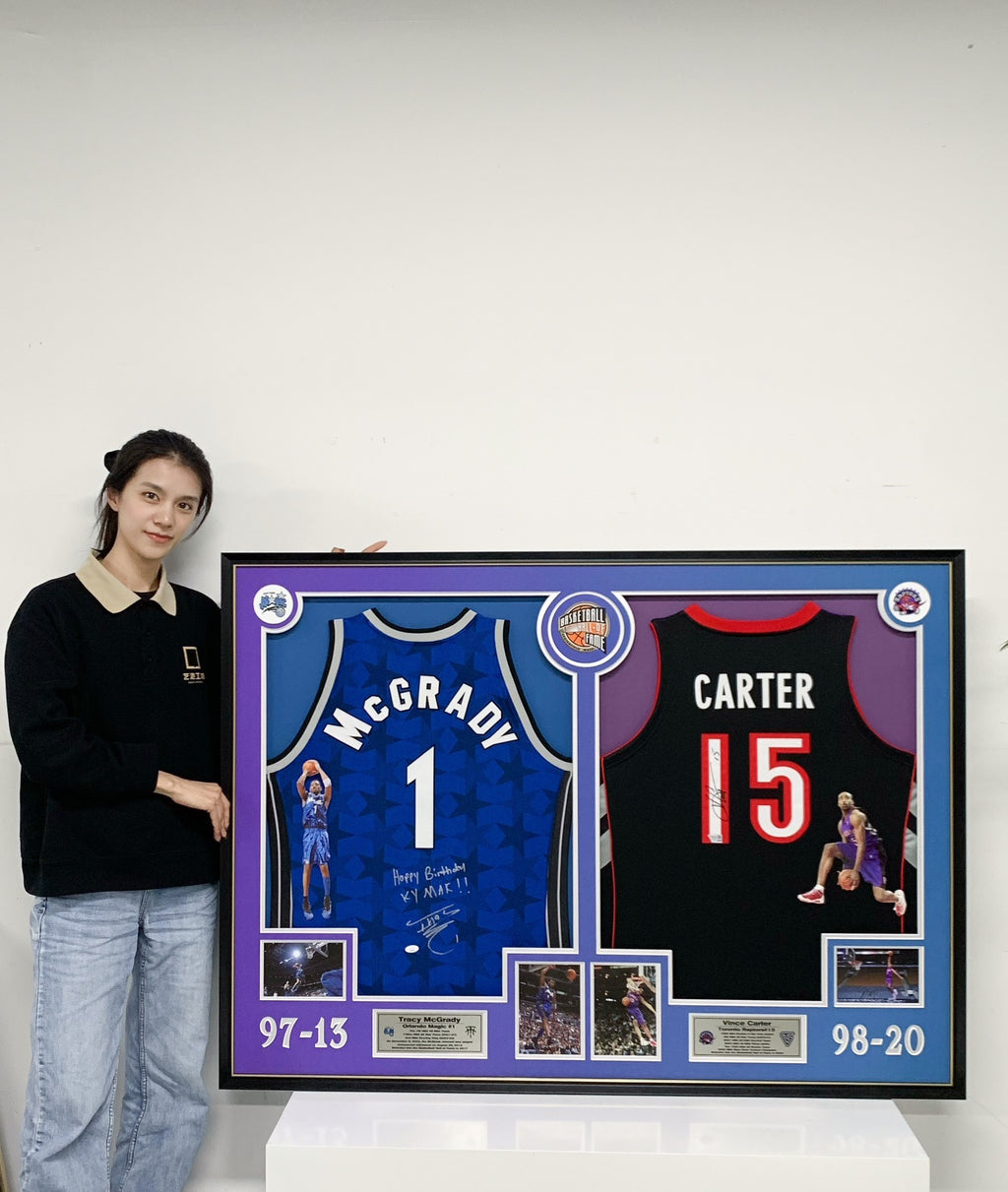 T-mac Carter   Autographed Jersey with Personalized Custom Design Framed 000011