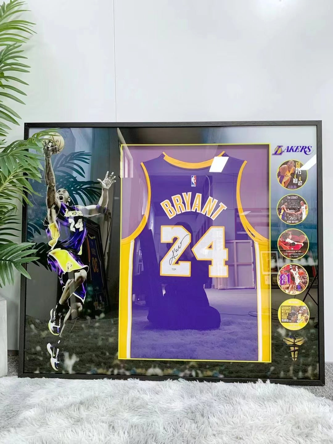 Kobe Bryant Los Angeles Lakers Jersey Framing 00087