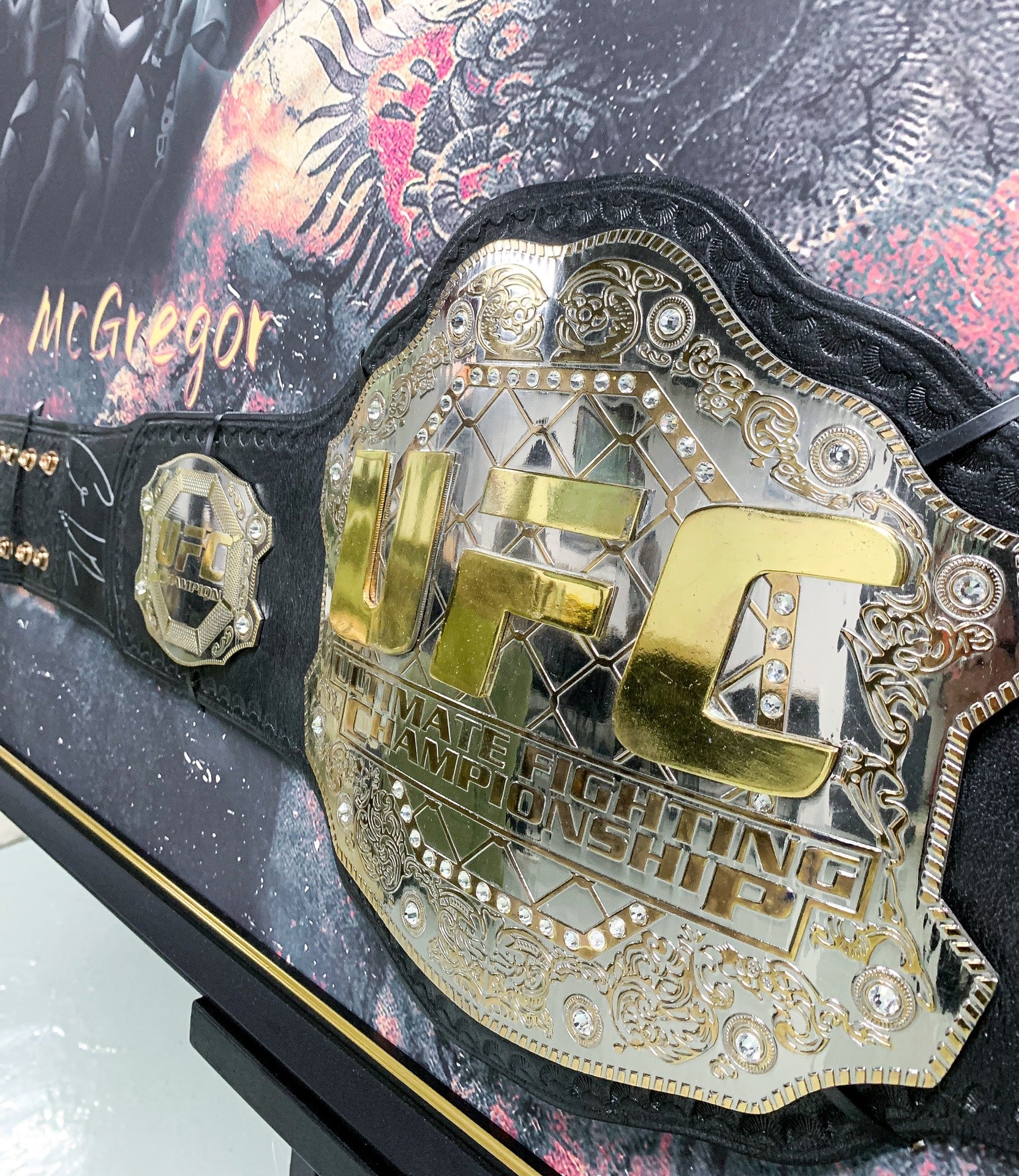 Conor McGregor UFC Championship Belt Custom Framing 000147