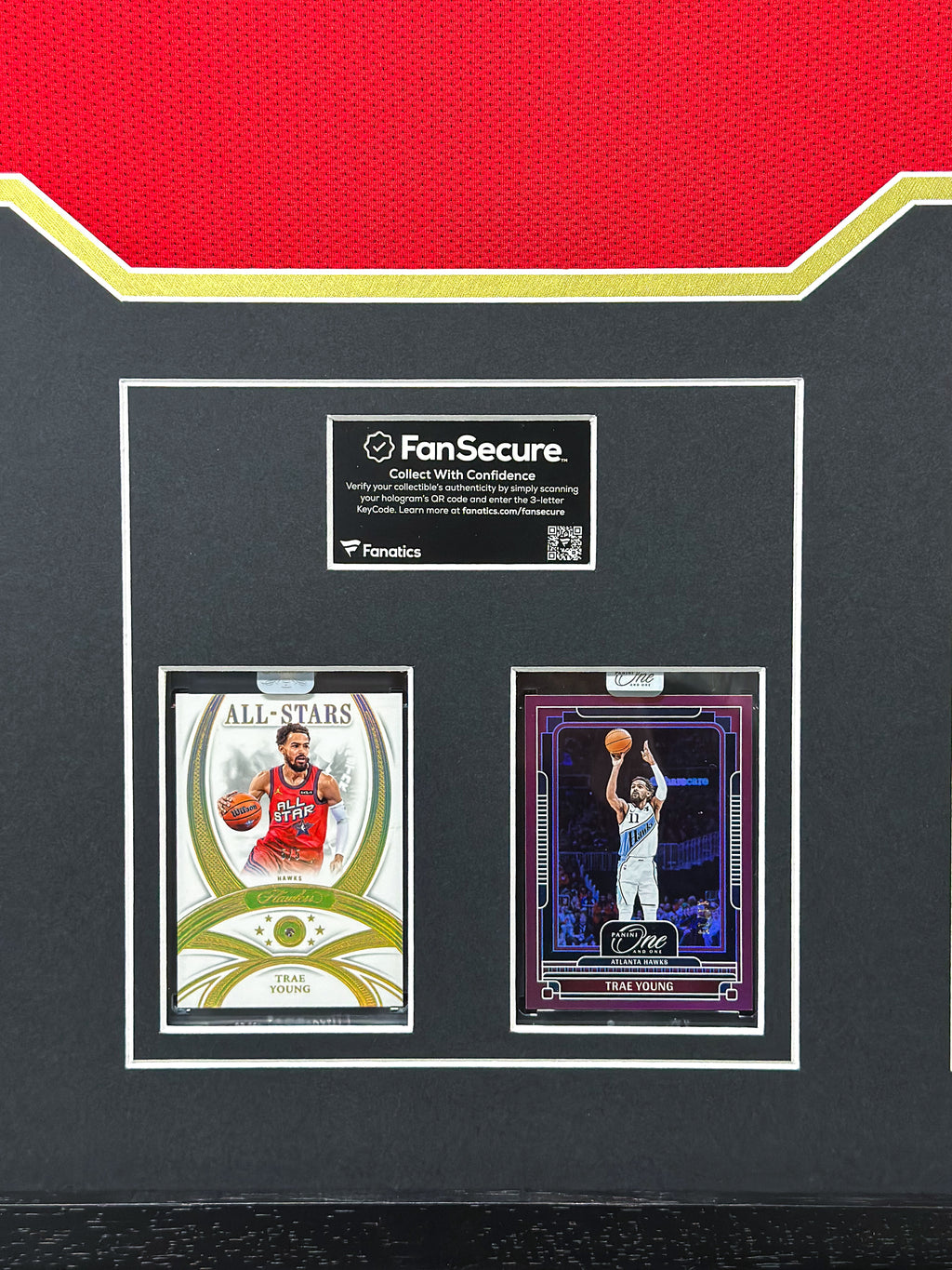 Atlanta Hawks Trae Young Autographed Jersey with Standard Design Framed 00082