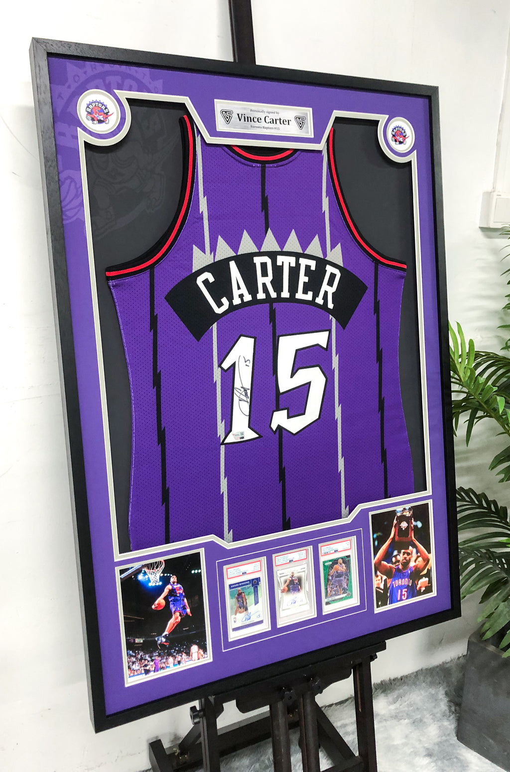 Vince Carter Toronto Raptors Jersey Framing  00010