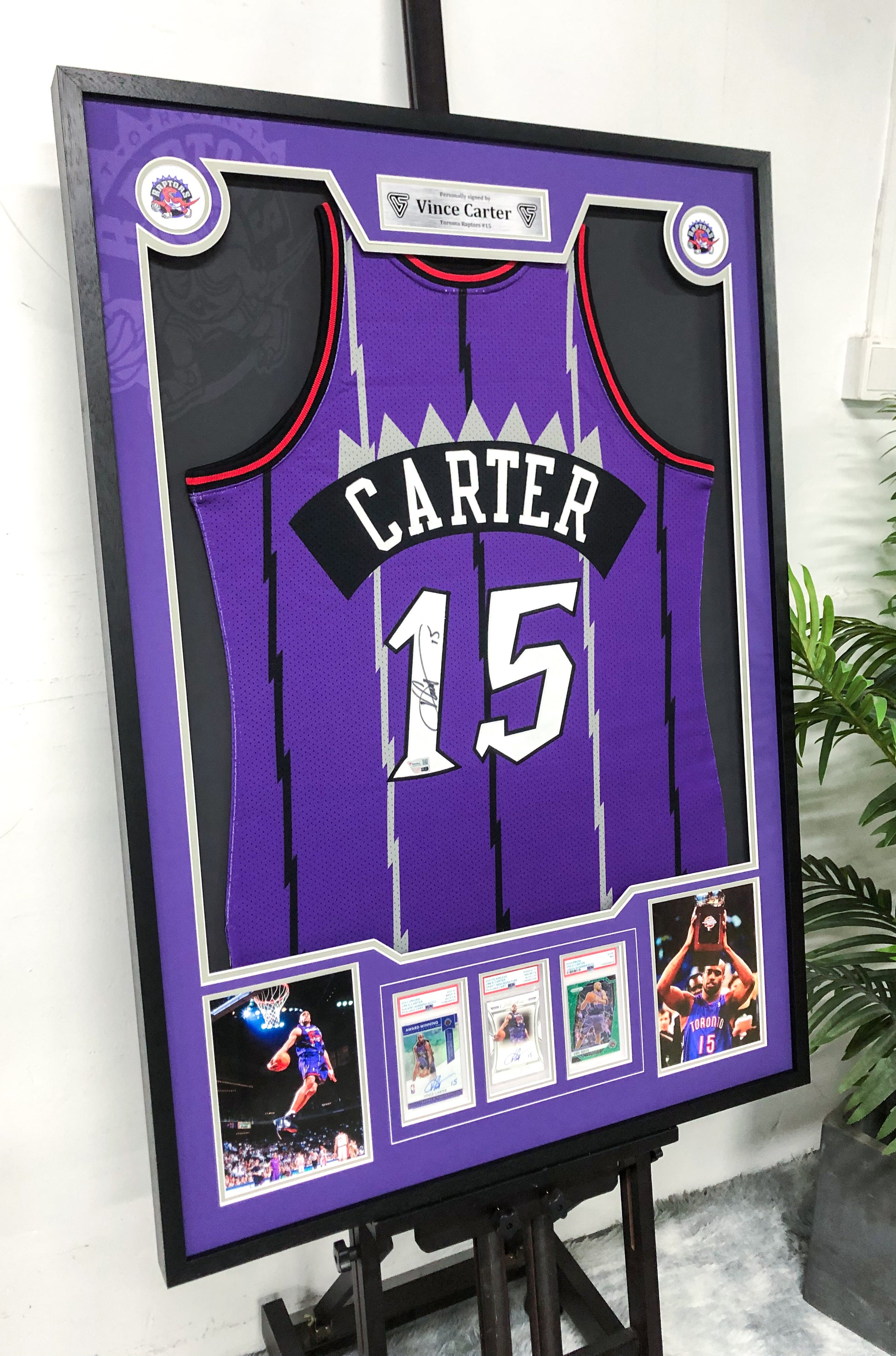 Vince Carter Toronto Raptors Jersey Framing  00010