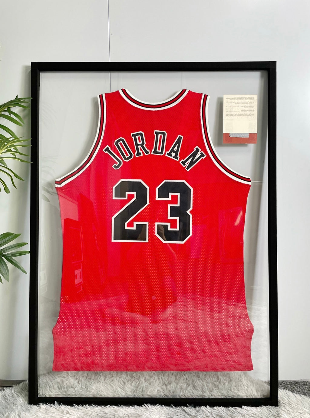 Chicago Bulls Michael Jordan Autographed Jersey with Personalized Custom Design Framed 00004