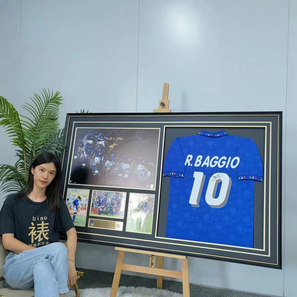 Roberto Baggio Italy Jersey Framing 00009