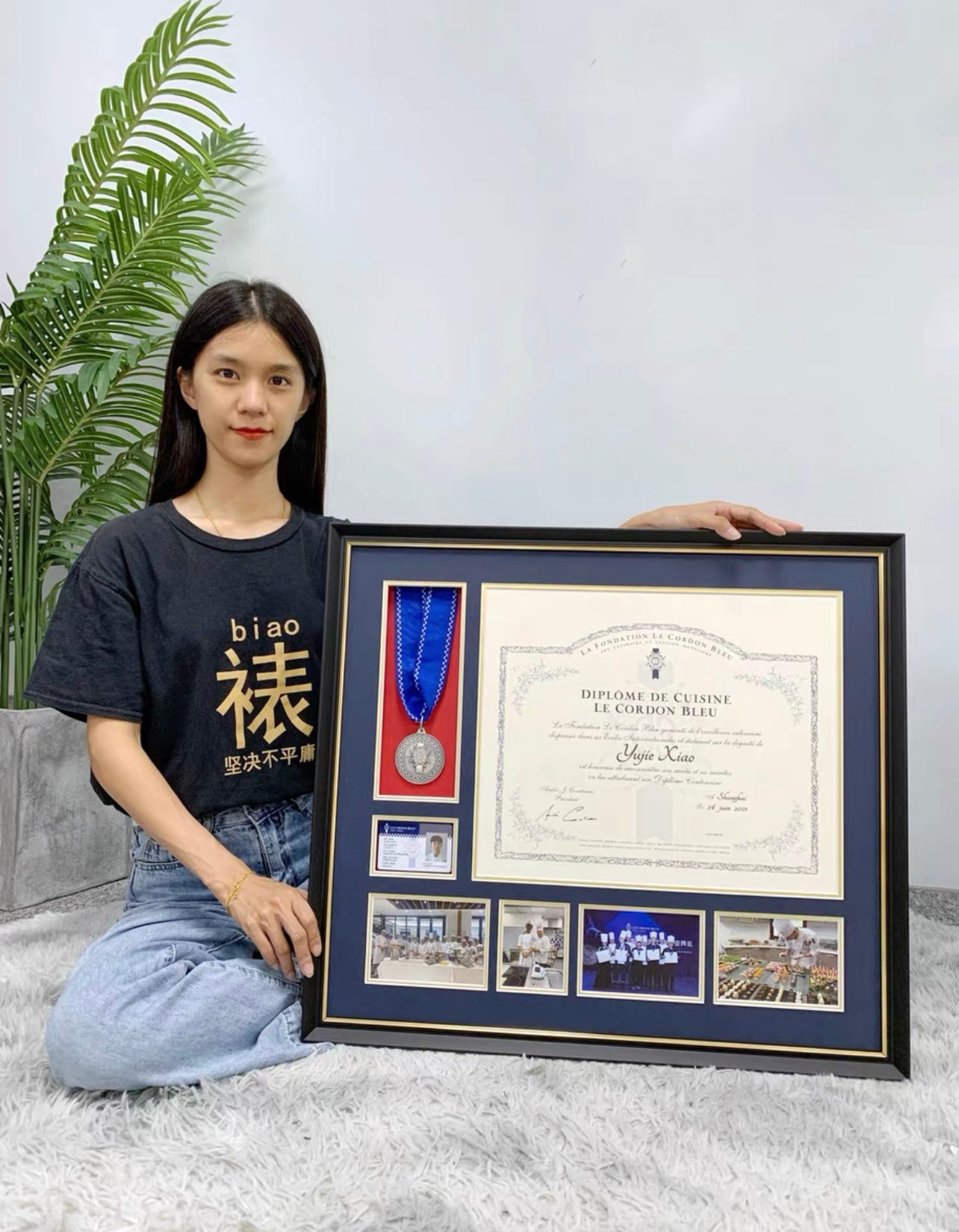 Le Cordon Bleu Sentimental Item with Personalized Custom Design Framed 00103