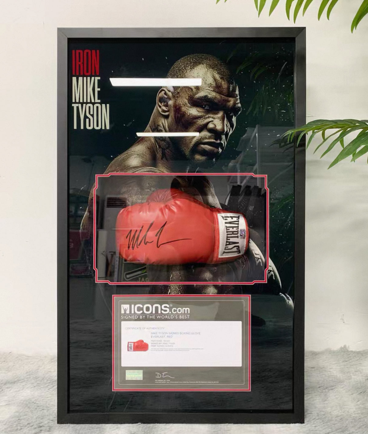 Tyson Boxing gloves Sentimental Item with Personalized Custom Design Framed 000161