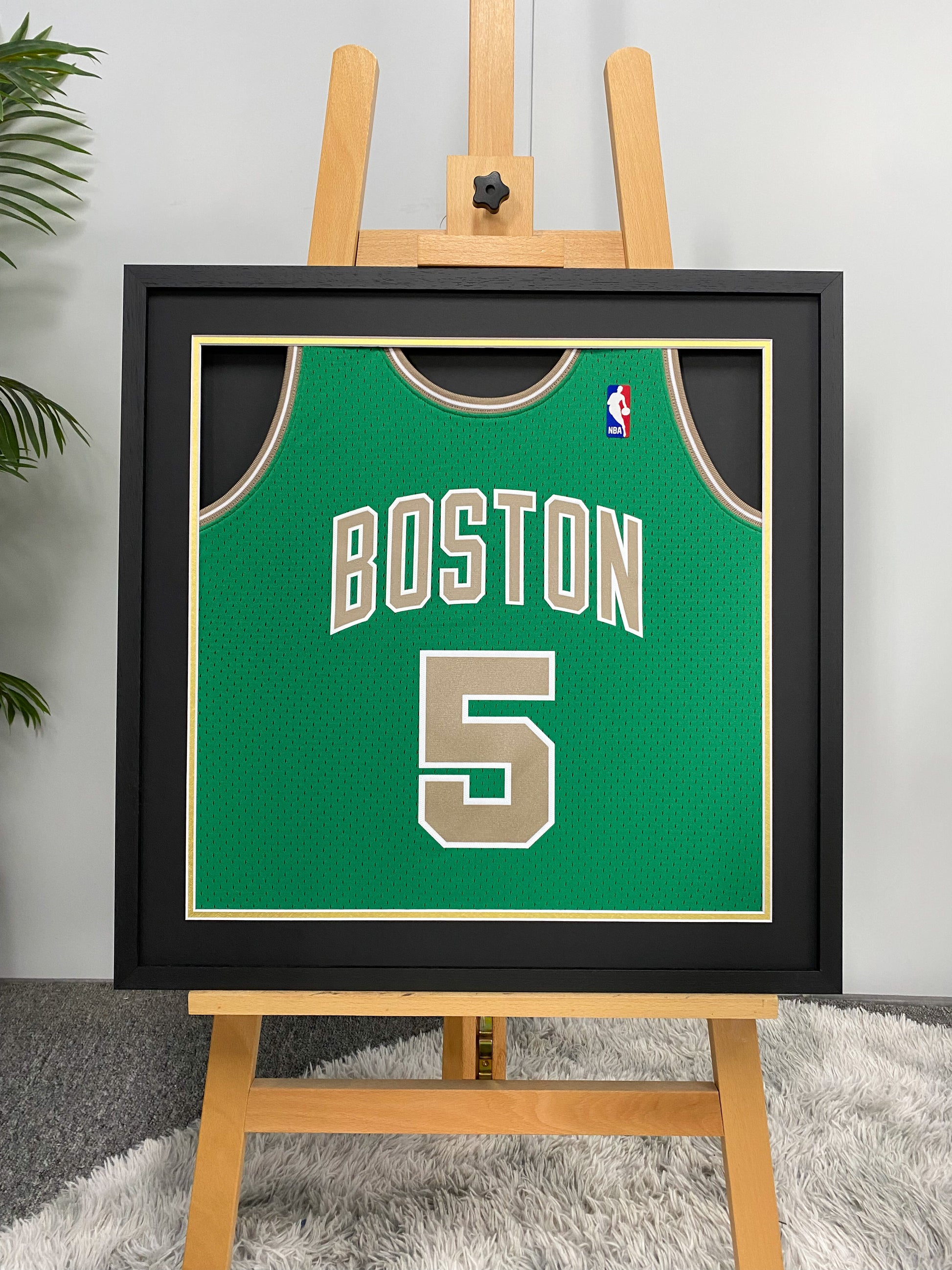 Boston Celtics Kevin Garnett Autographed Jersey with Personalized Custom Design Framed 00003