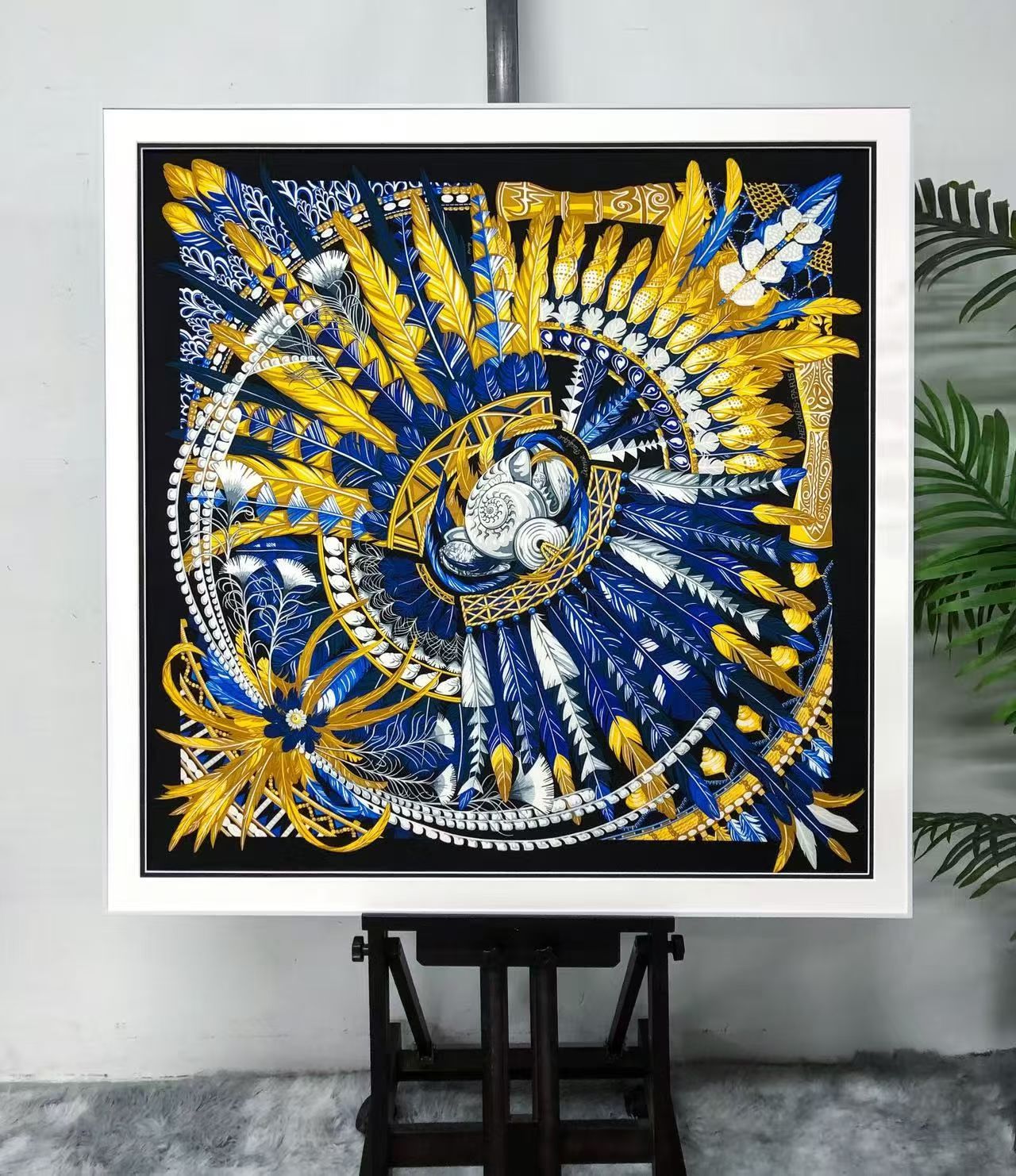 Hermès Scarf Custom Framing 000179