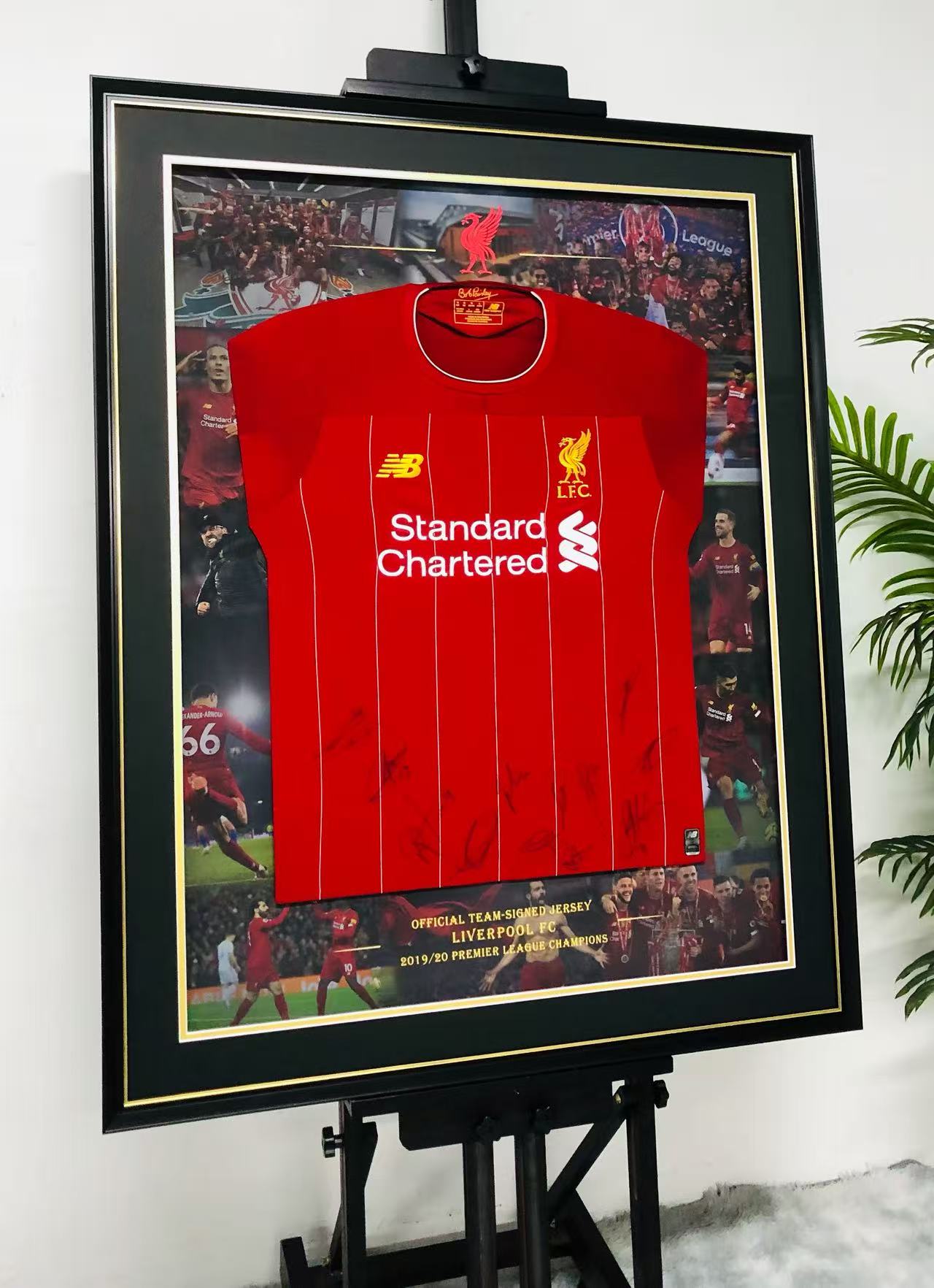 Liverpool FC Football Club Autographed Jersey with Standard Design Framed 000040