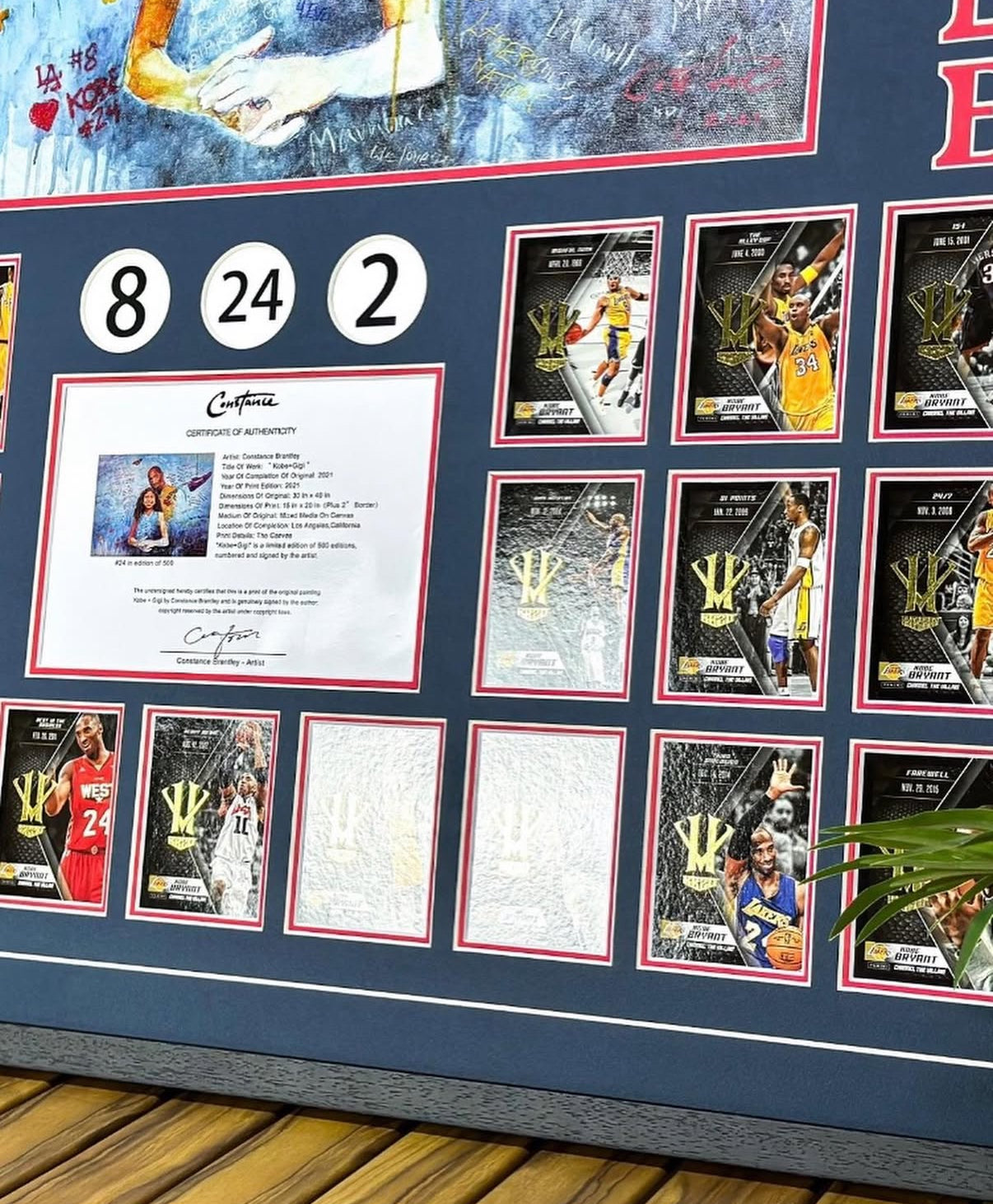 Kobe Bryant Trading Card with Personalized Custom Design Framed 000057
