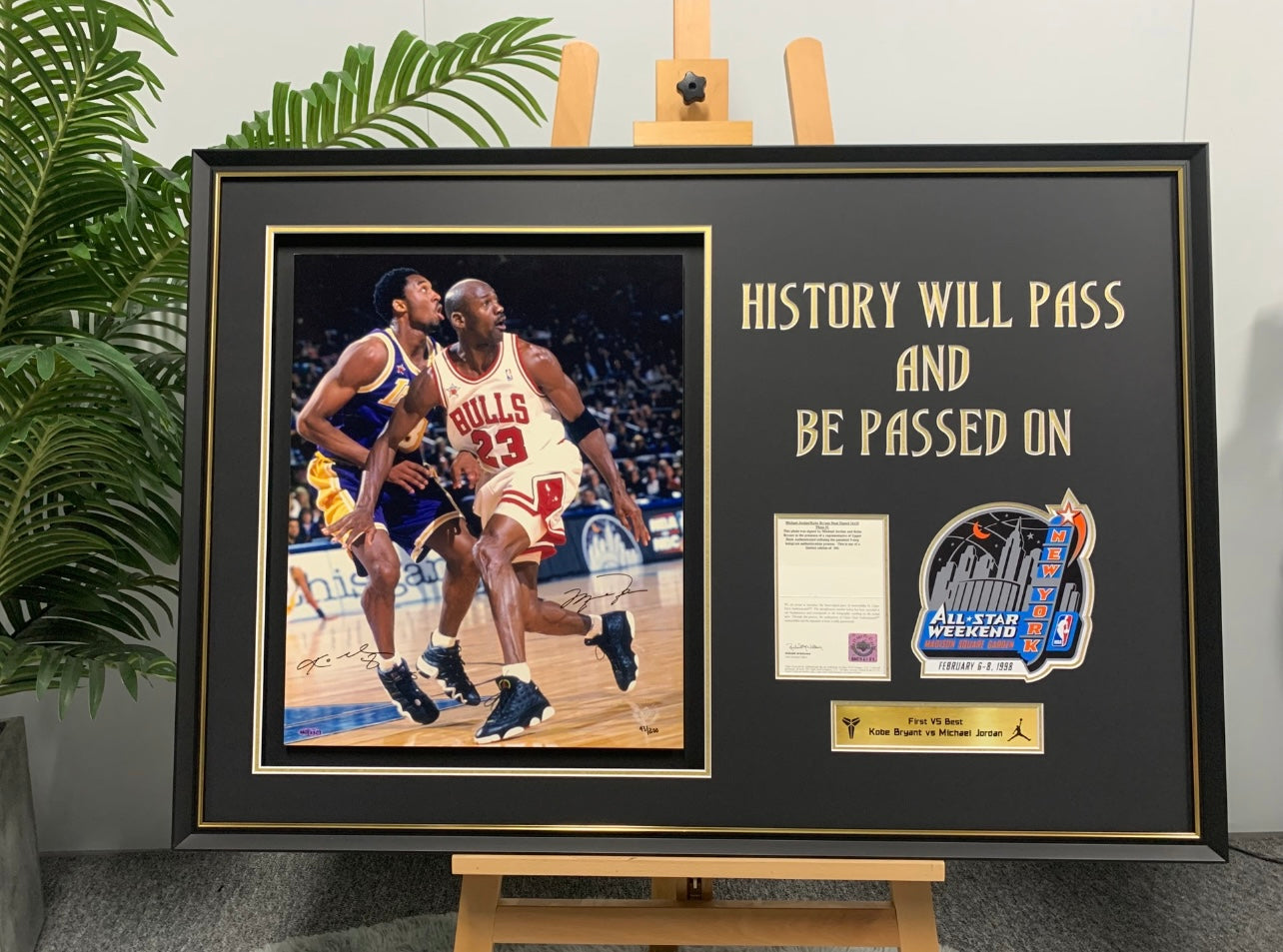 Michael Jordan Kobe Bryant  Poster with Personalized Custom Design Framed 000065