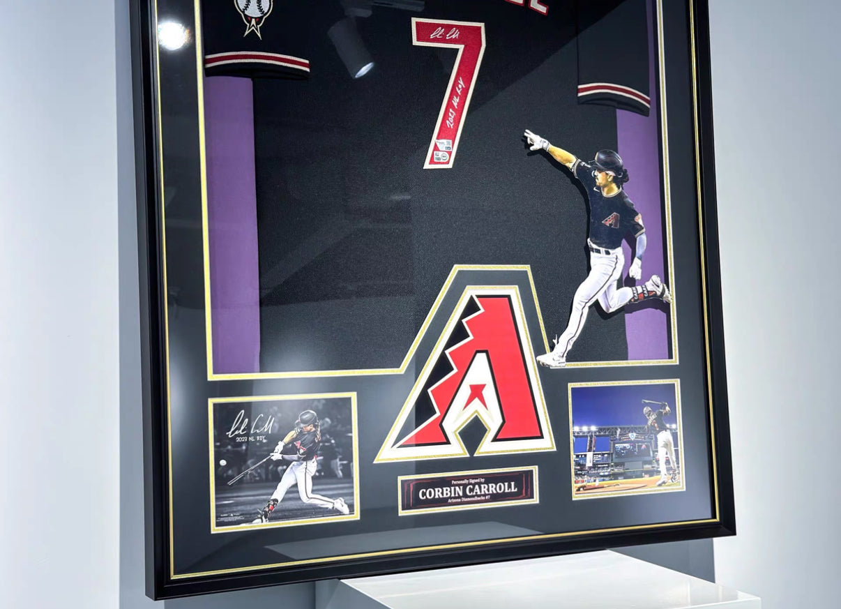 Arizona Diamondbacks CARROLL baseball uniform Autographed Jersey with Personalized Custom Design Framed 000008