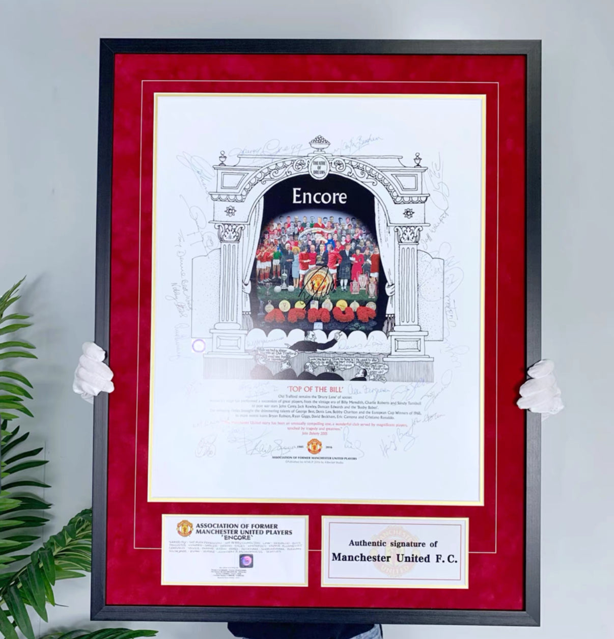 Manchester United Poster with Personalized Custom Design Framed 00009
