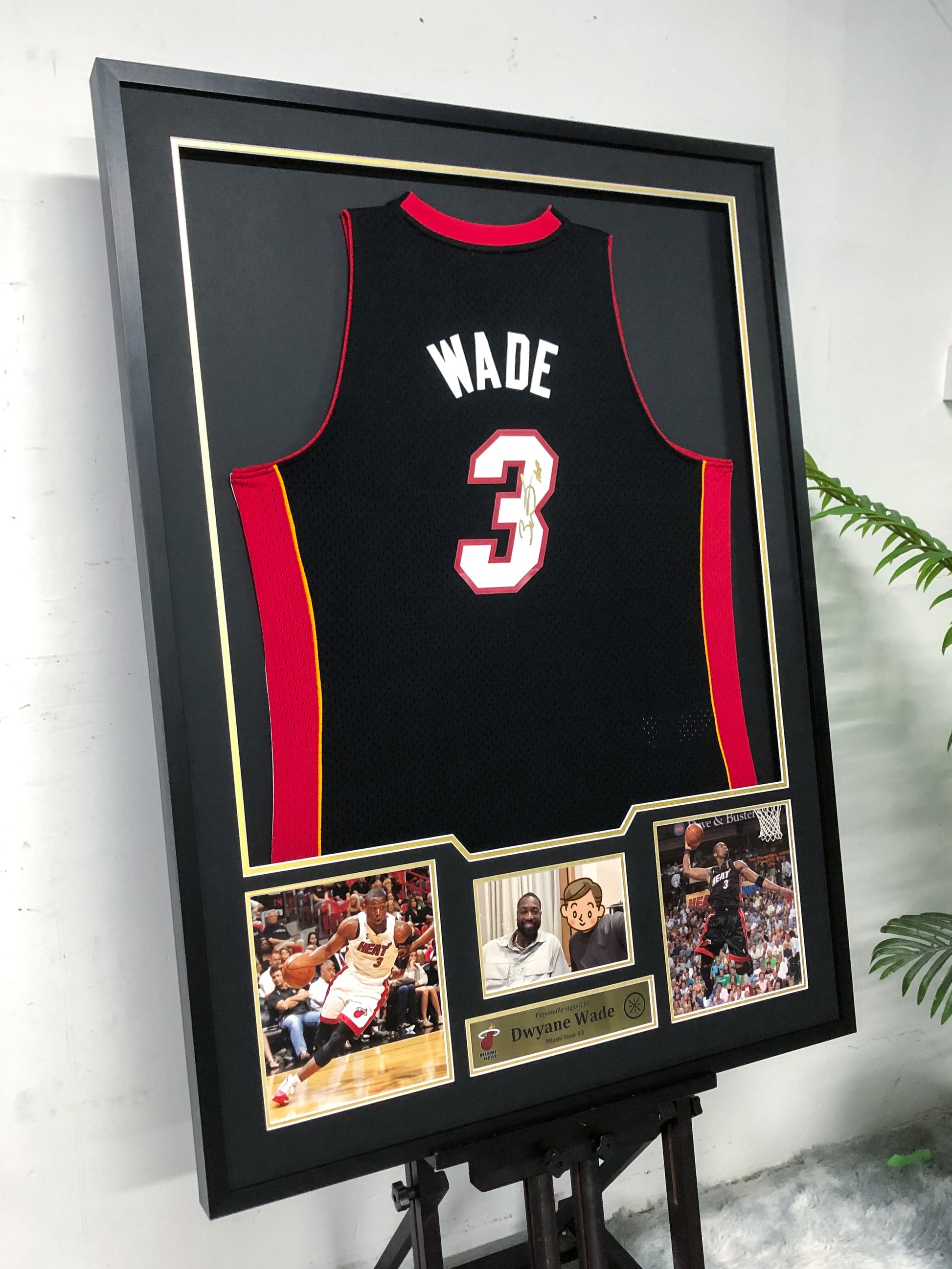 Dwyane Wade Miami Heat Jersey Framing  00014