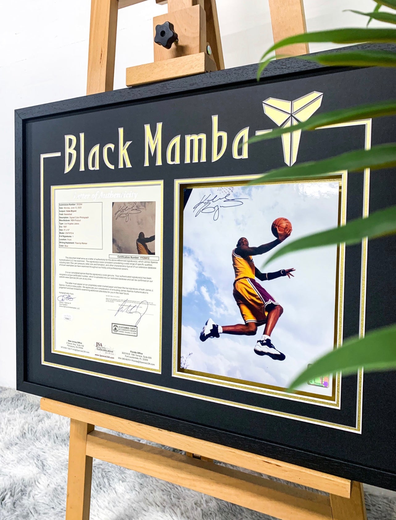 Kobe Bryant Poster with Personalized Custom Design Framed 000049