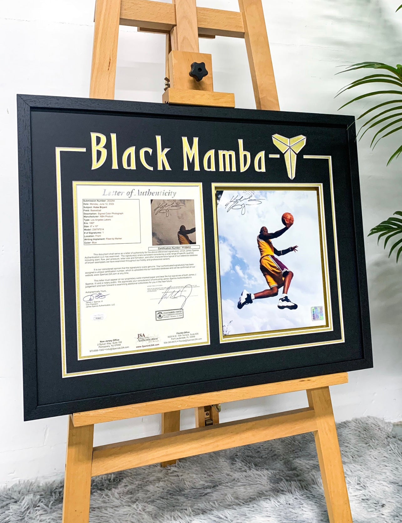 Kobe Bryant Poster with Personalized Custom Design Framed 000049
