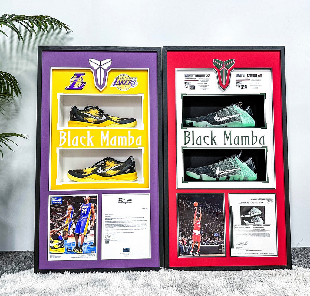 Kobe Bryant Sneakers with Personalized Custom Design Framed 000050
