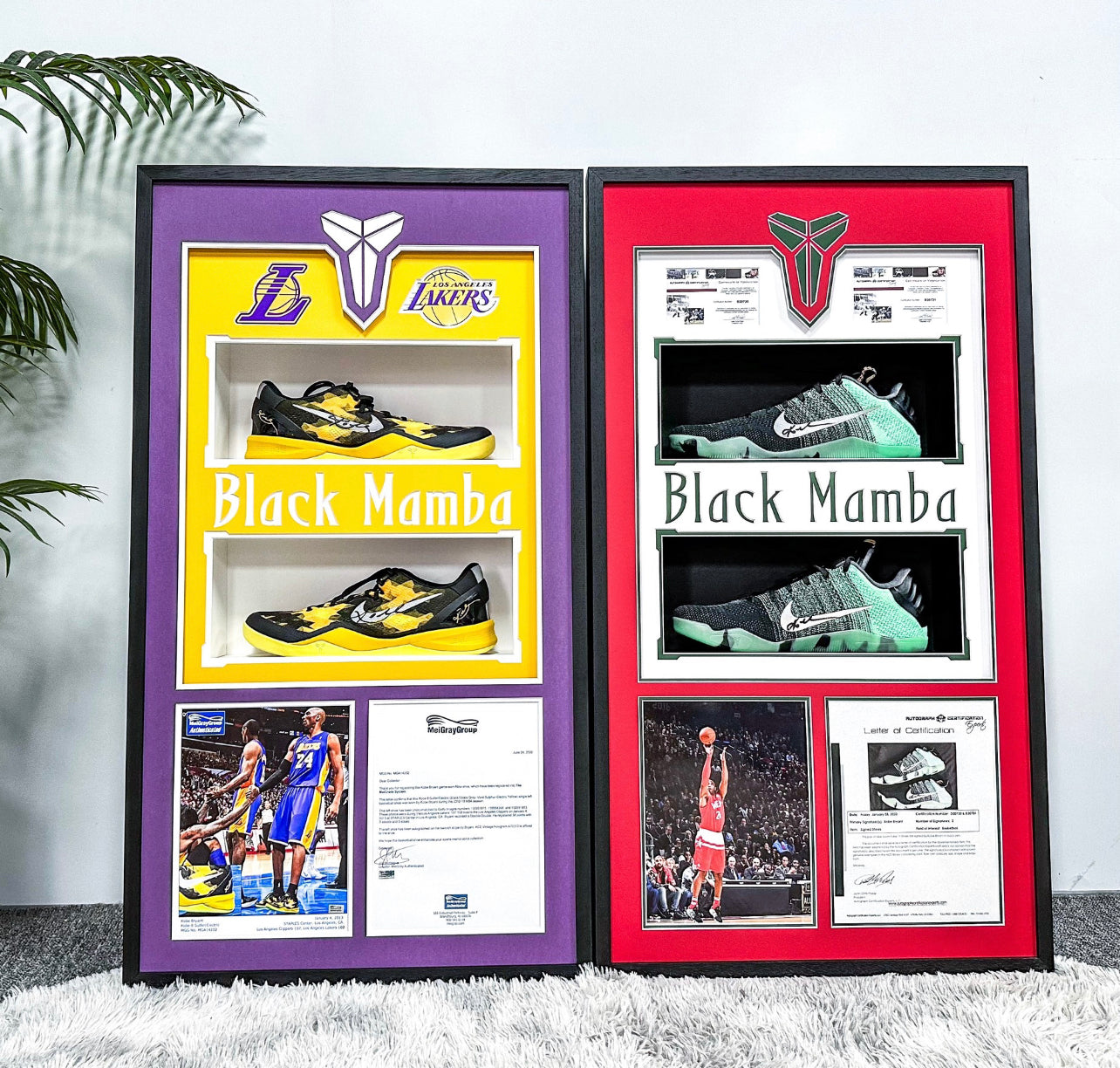 Kobe Bryant Sneakers with Personalized Custom Design Framed 000050