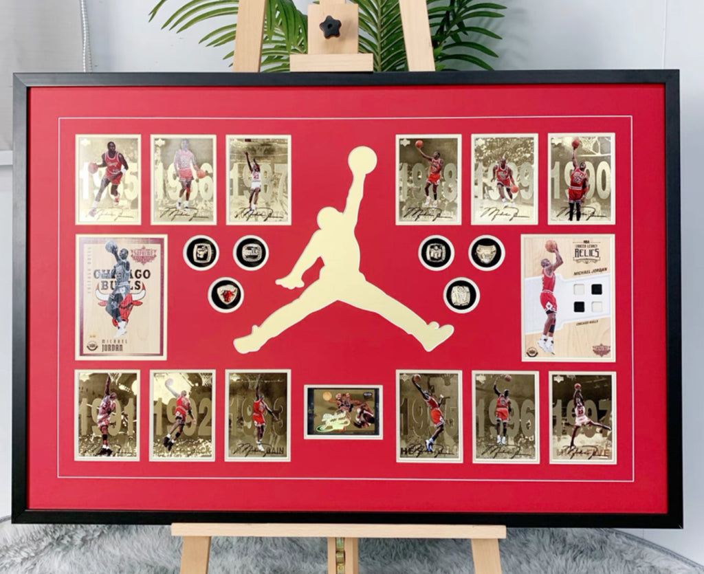 Michael Jordan Trading Card with Personalized Custom Design Framed 00014