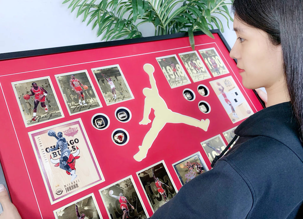 Michael Jordan Trading Card with Personalized Custom Design Framed 00014
