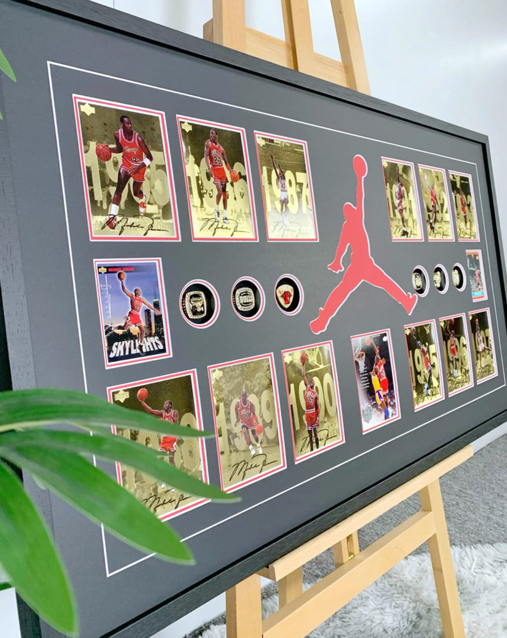 Michael Jordan Trading Card with Personalized Custom Design Framed 00015