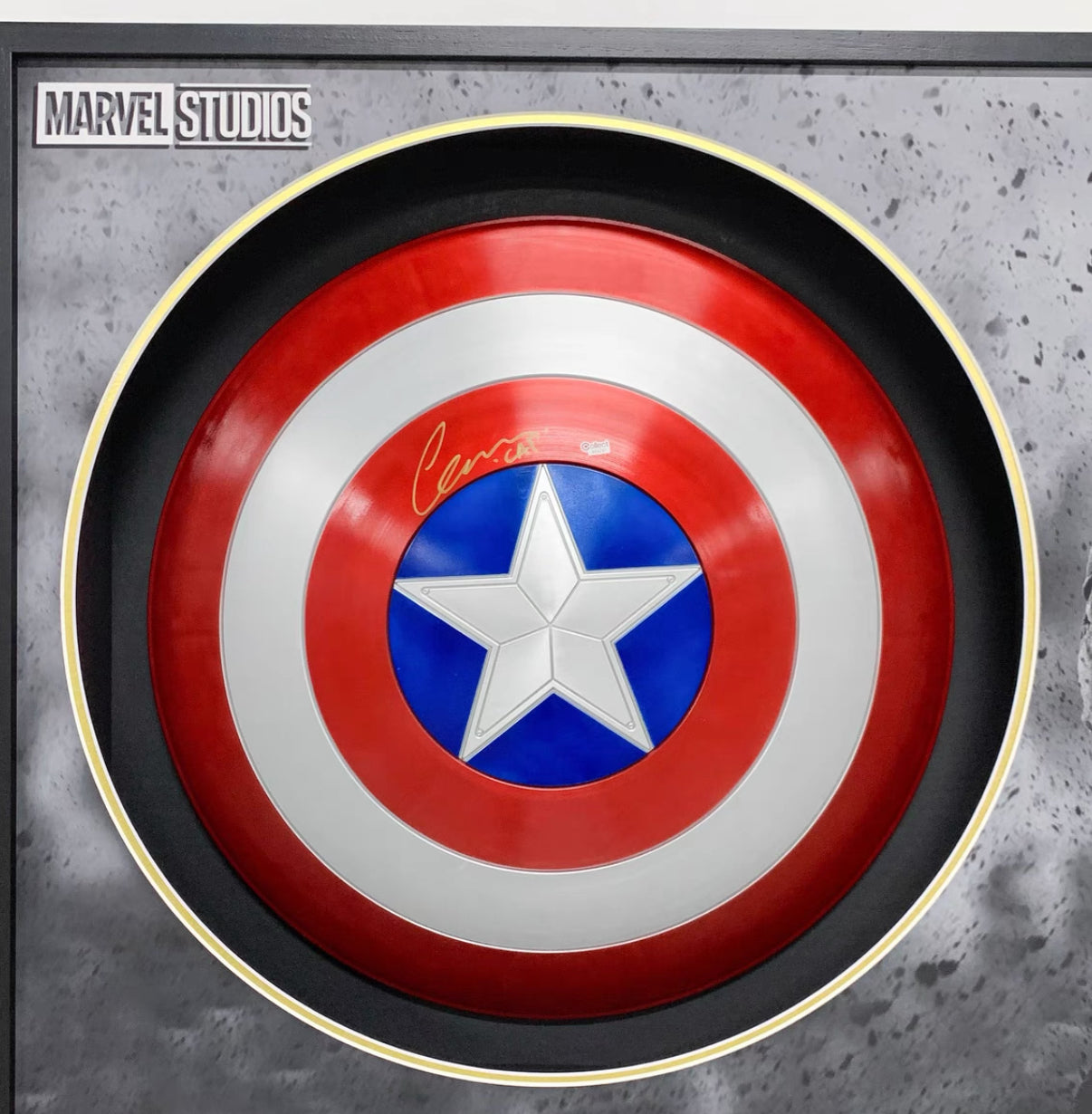 Captain America's Shield Sentimental Item with Personalized Custom Design Framed00003
