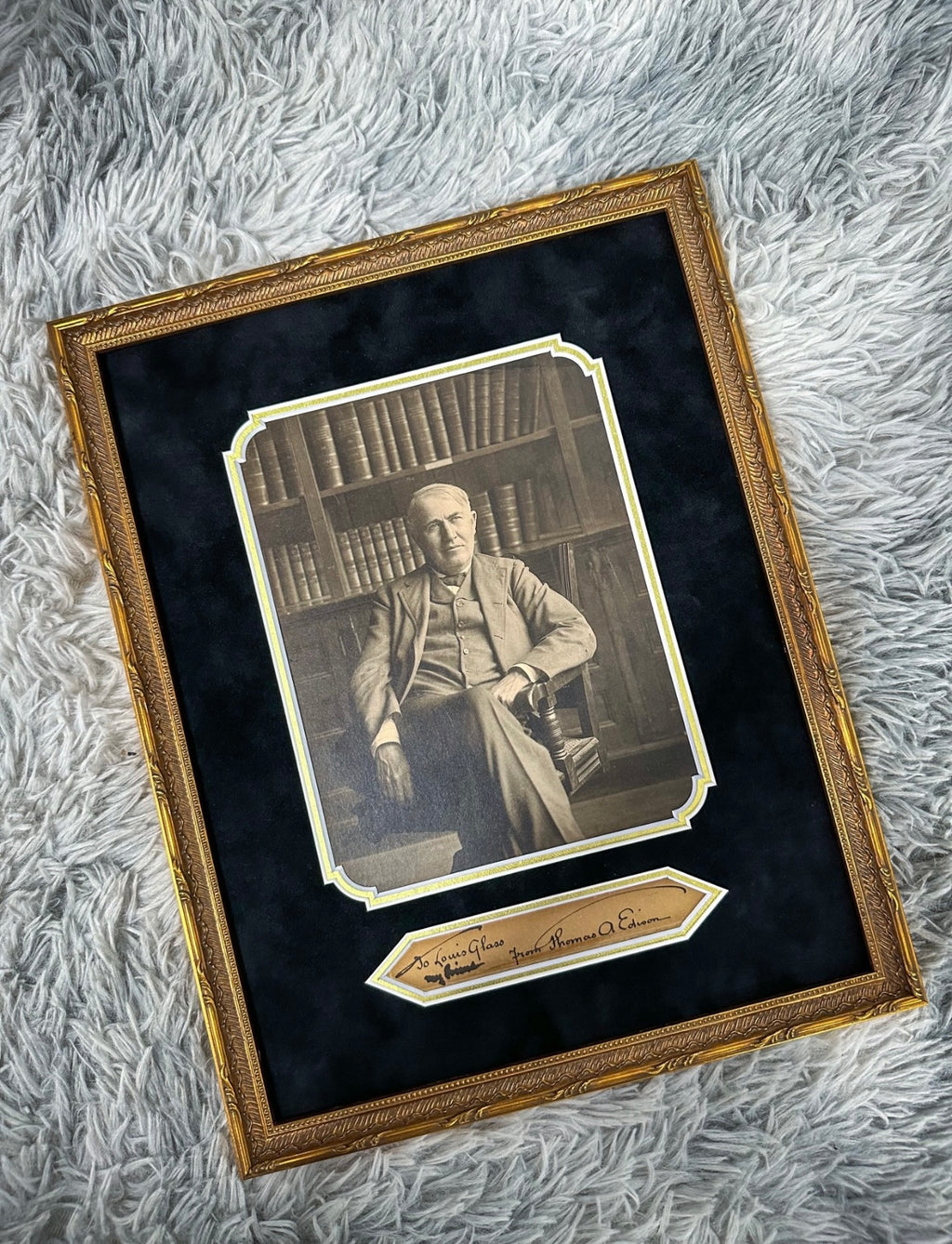 Edison Sentimental Item with Personalized Custom Design Framed 00086