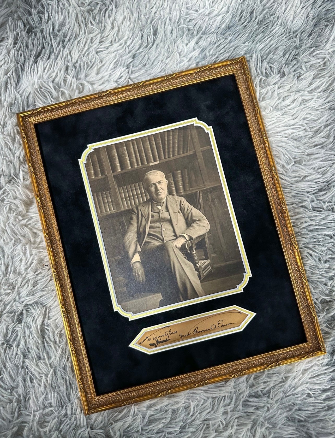 Edison Sentimental Item with Personalized Custom Design Framed 00086