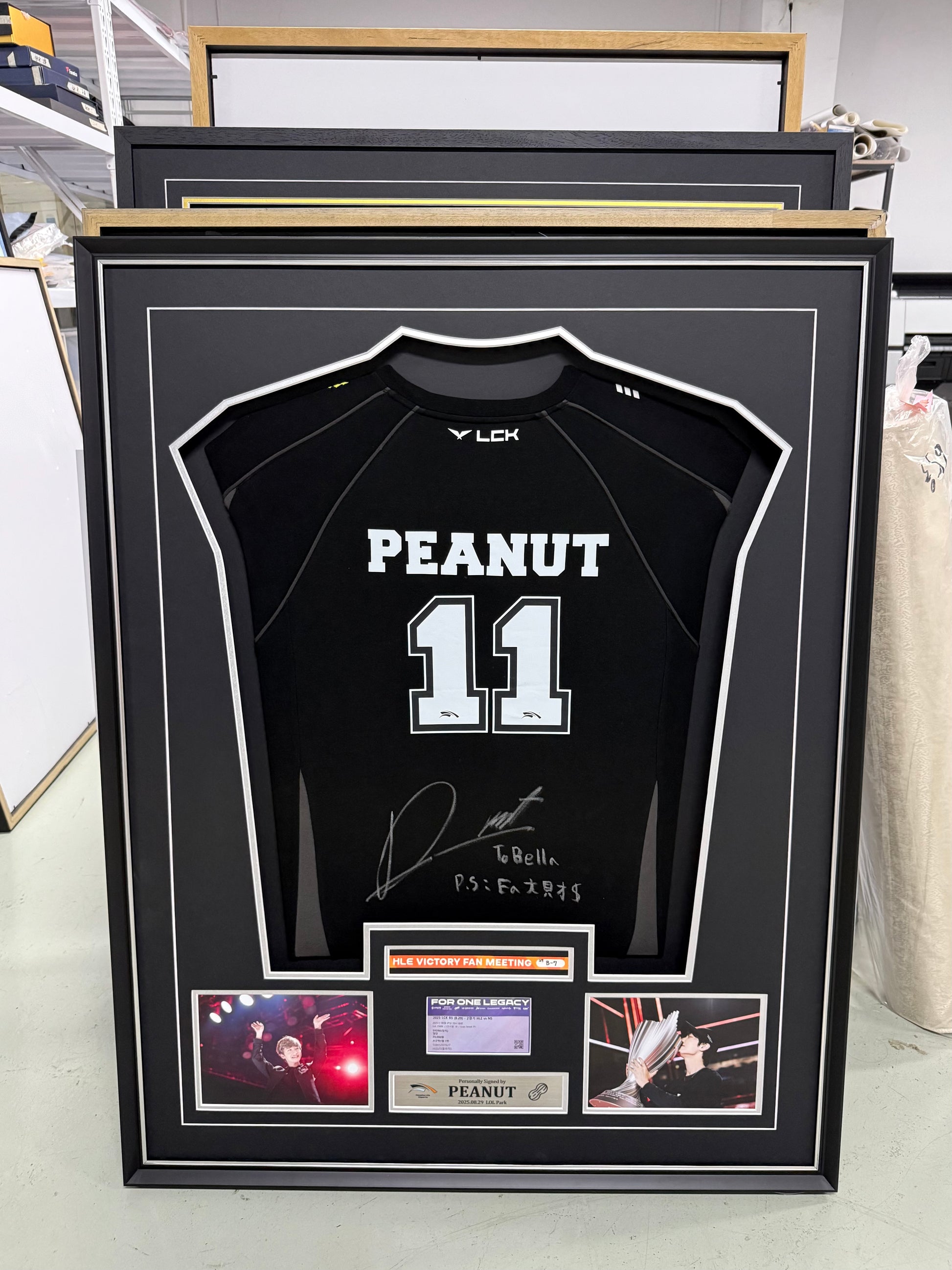 T-shirt Sentimental Item with Personalized Custom Design Framed 000131