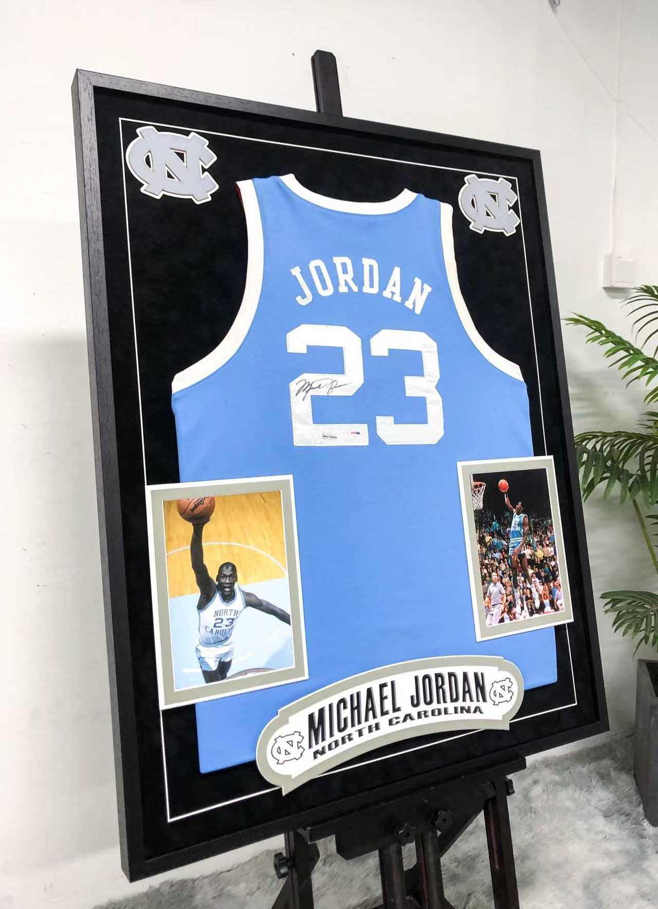 Michael Jordan North Carolina Tar Heels Jersey Framing  00090