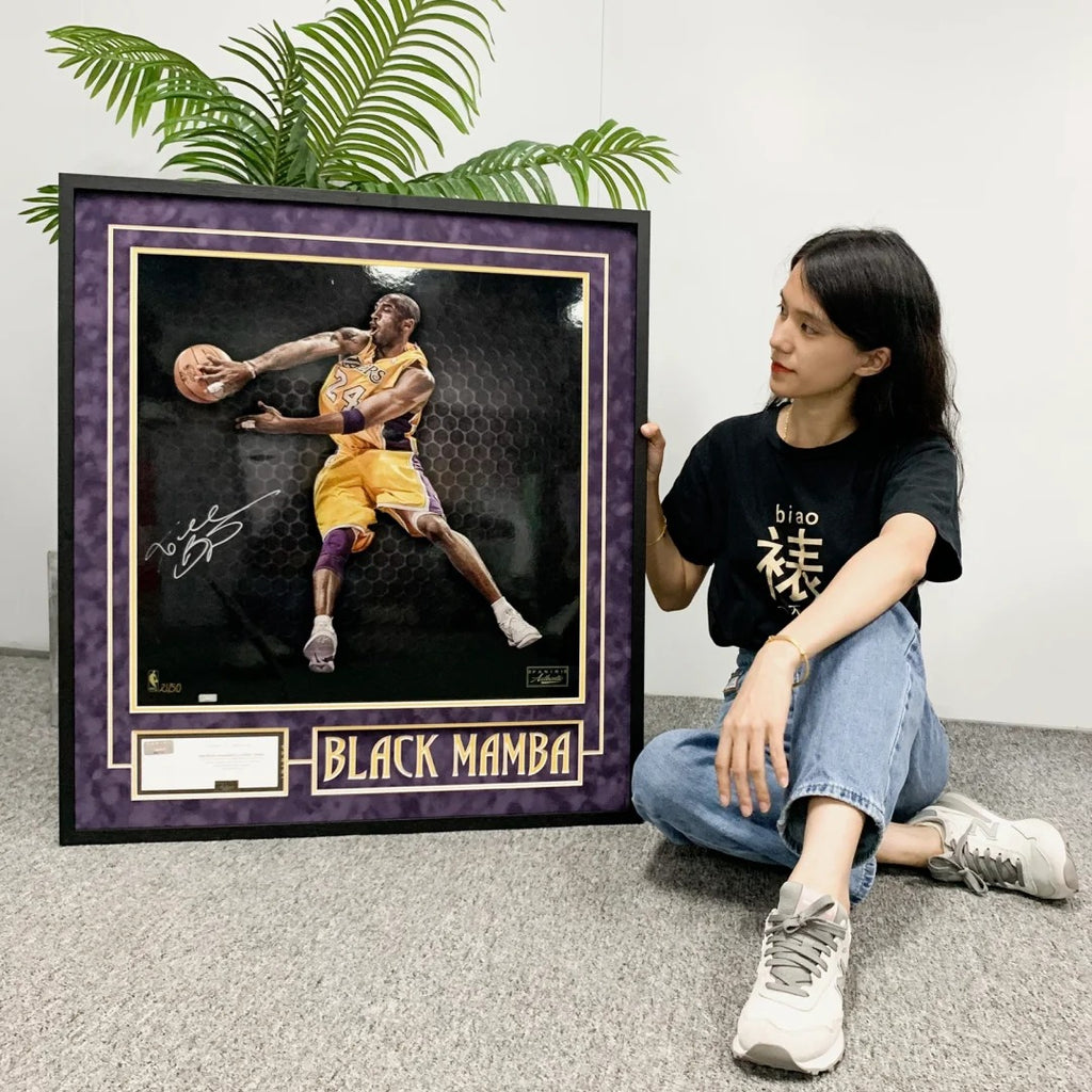 Kobe Bryant Poster with Personalized Custom Design Framed 000036