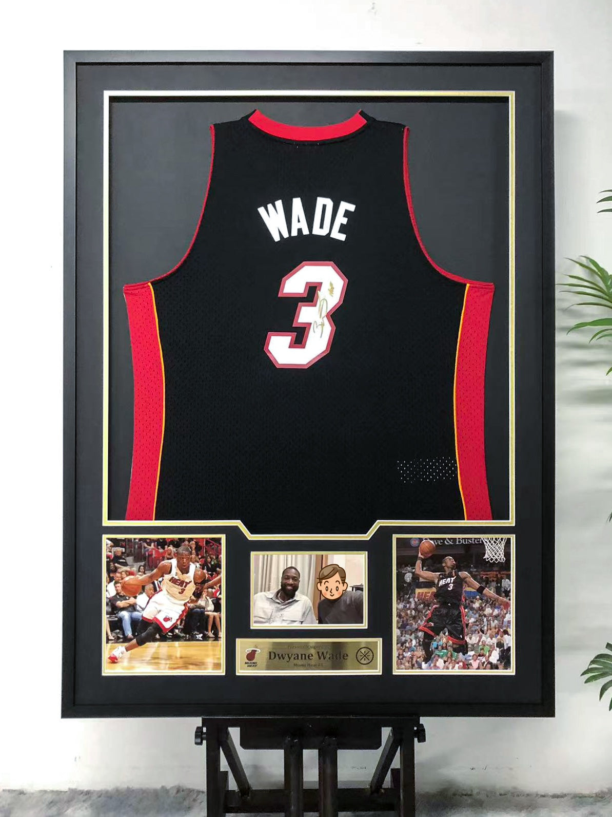 Dwyane Wade Miami Heat Jersey Framing  00014