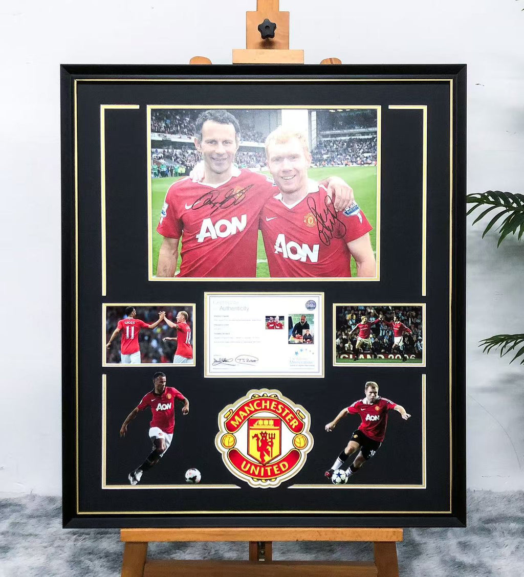Ryan Giggs & Paul Scholes Poster Custom Framing  00092