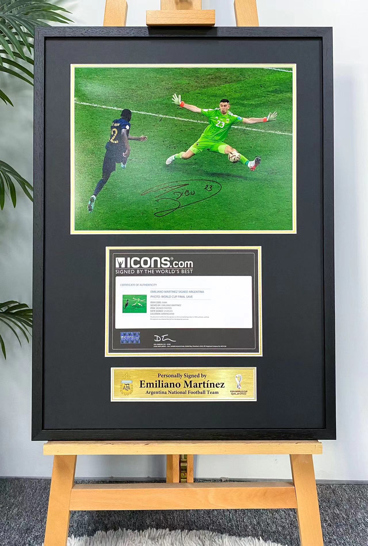 Argentina Emiliano Martinez Poster with Personalized Custom Design Framed 000025