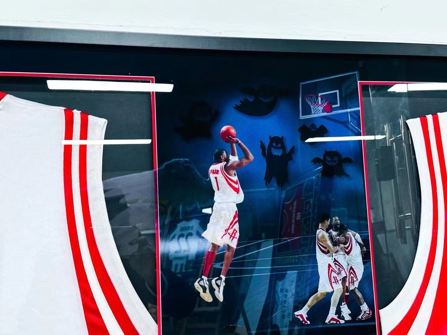 Houston Rockets Tracy McGrady YAO Autographed Jersey with Personalized Custom Design Framed 00003