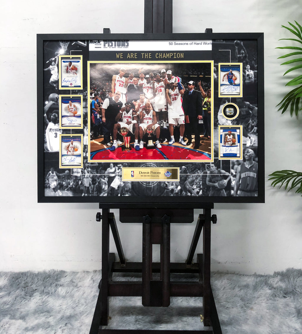 Detroit Pistons Trading Card Personalized Custom Framing 000053
