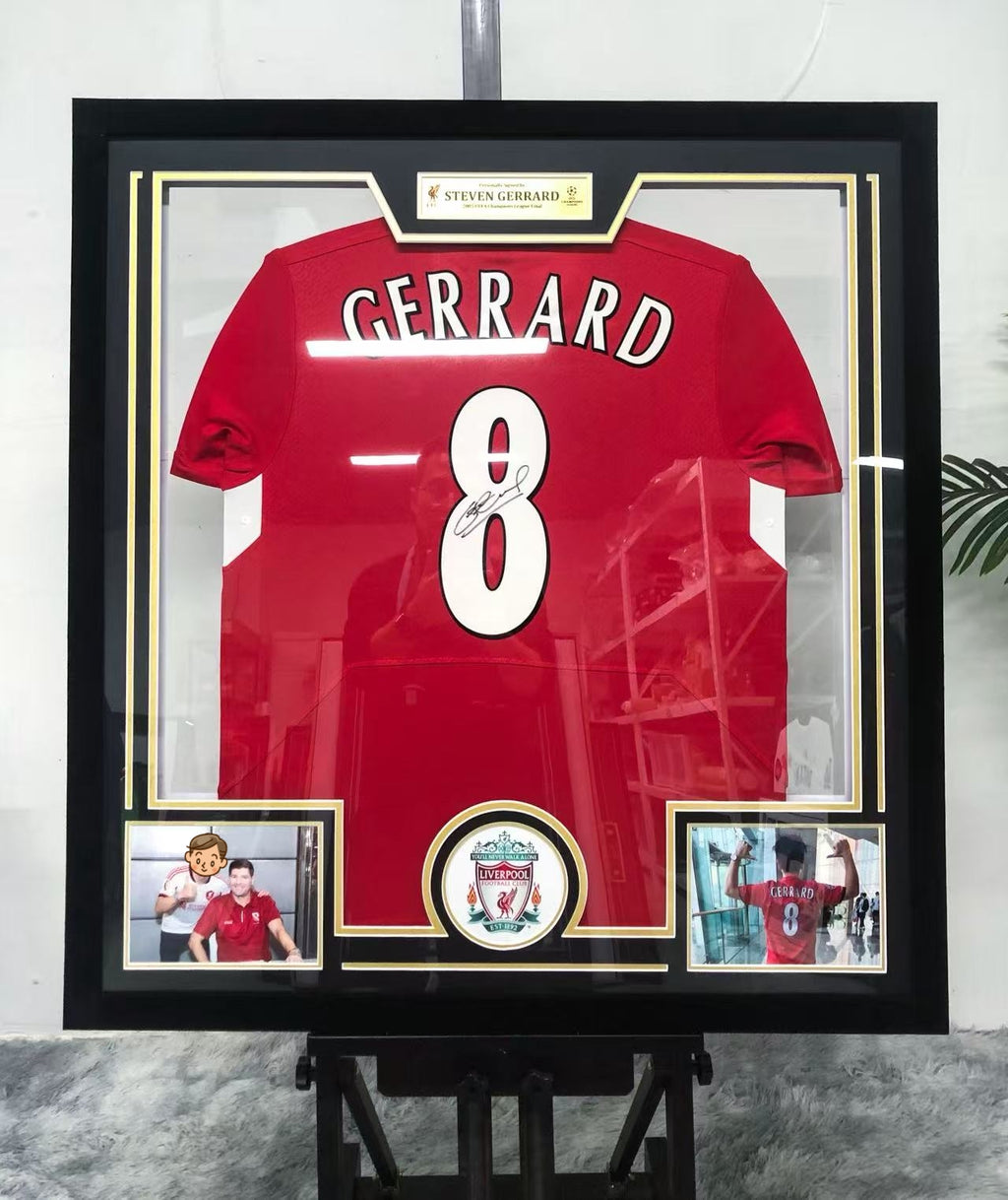 Steven Gerrard Liverpool FC Jersey Framing 00055