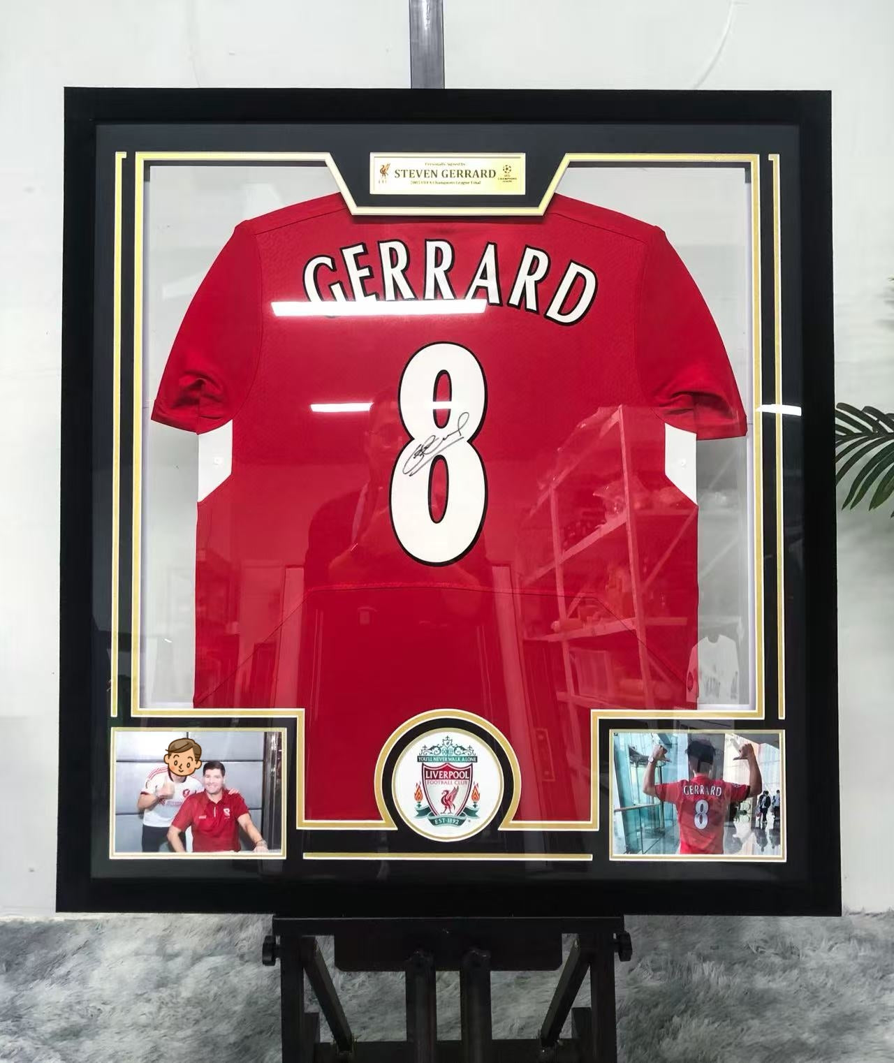 Steven Gerrard Liverpool FC Jersey Framing 00055