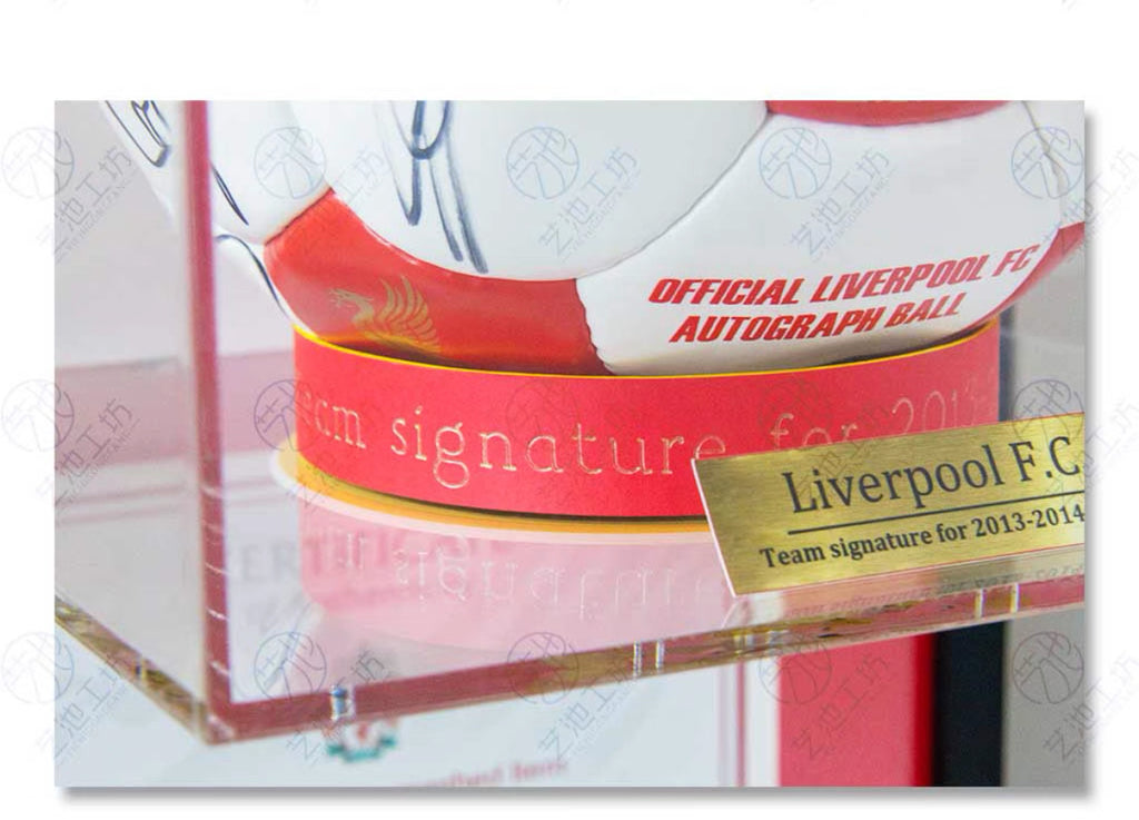 Liverpool Football Club簽名足球個性化定製設計裱框 000014