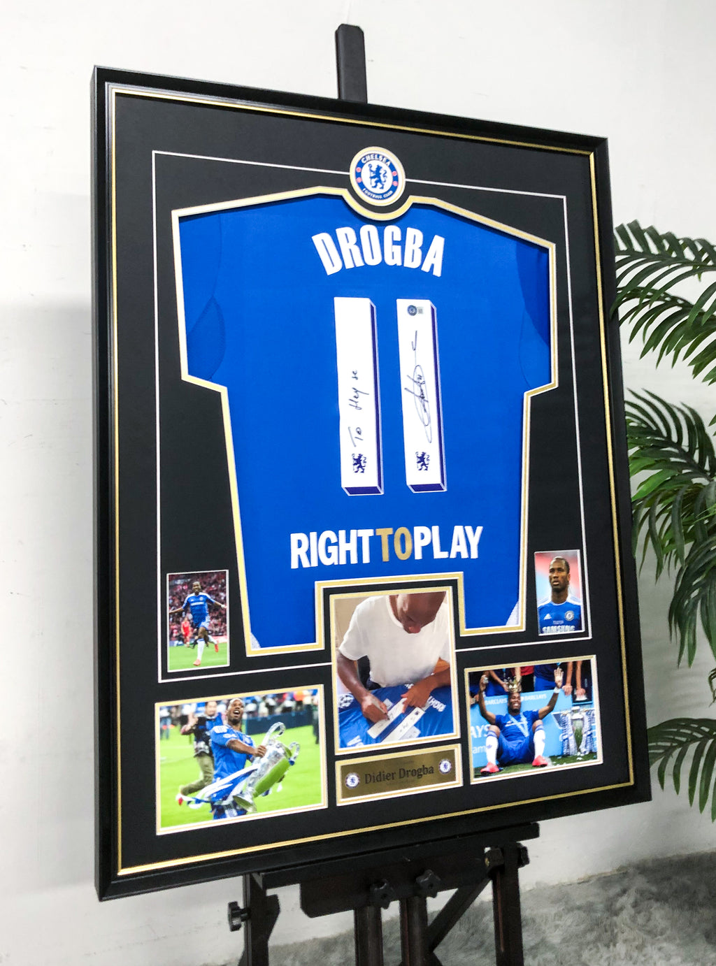 Didier Drogba Chelsea Football Club Jersey Framing  00022