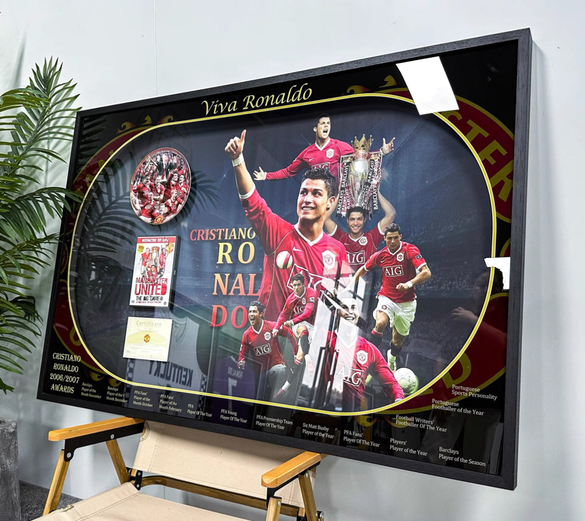 Manchester United Cristiano Ronaldo Sentimental Item with Personalized Custom Design Framed 000022