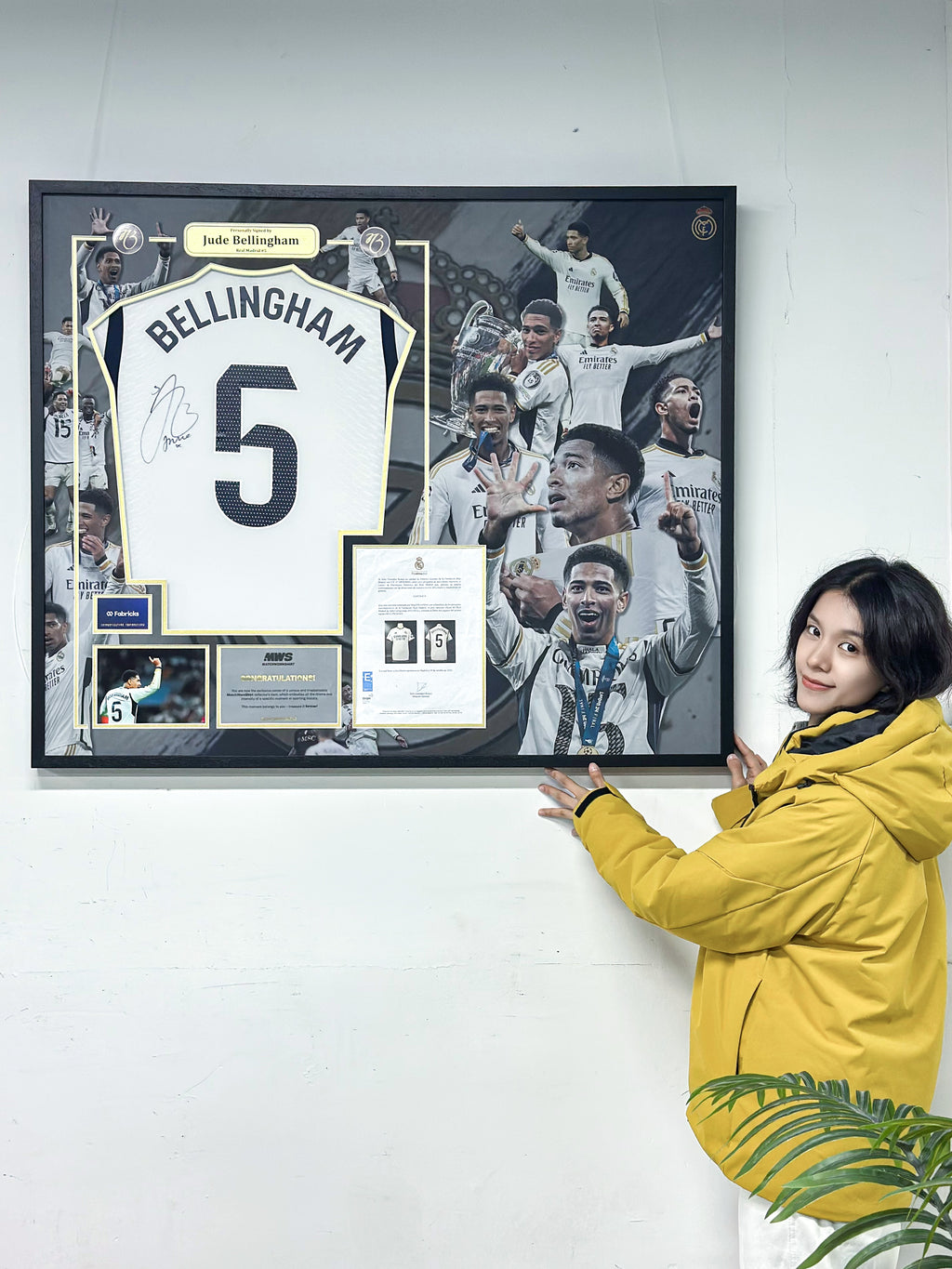 Jude Bellingham Real Madrid CF Jersey Framing  00083