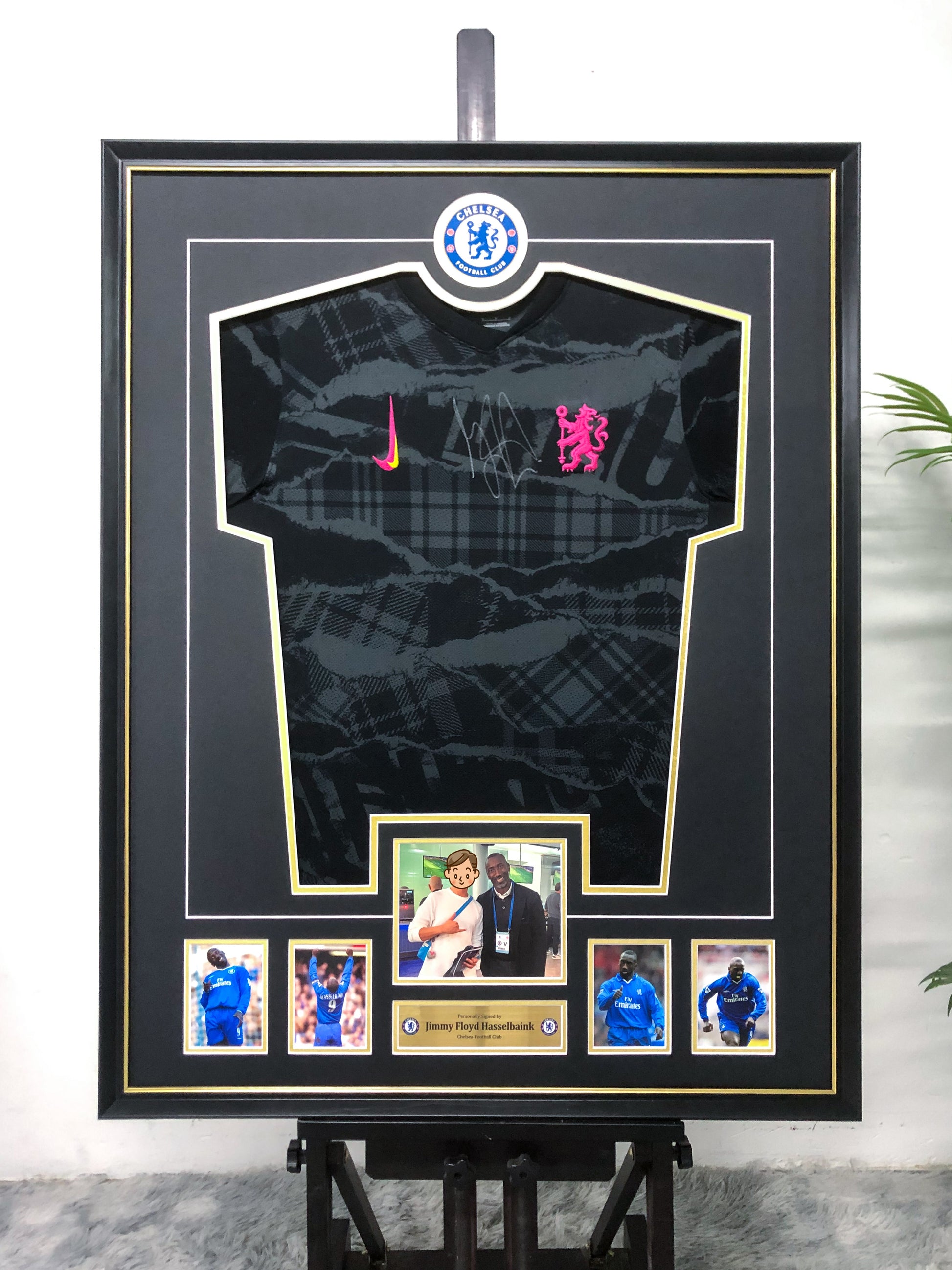 Jimmy Floyd Hasselbaink Chelsea Football Club Jersey Framing  00021