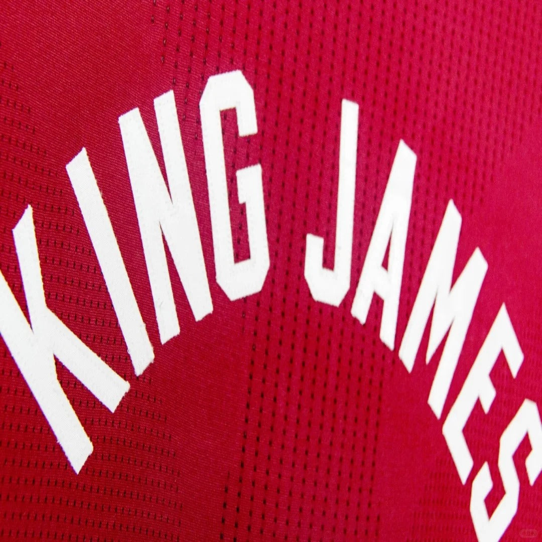 Miami Heat LeBron James Autographed Jersey with Personalized Custom Design Framed 00001