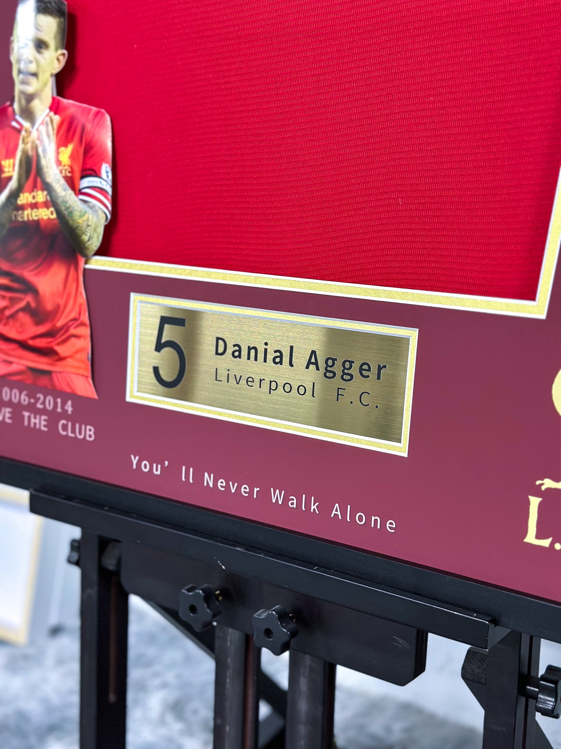 Daniel Agger Liverpool Football Club Jersey Framing 00059