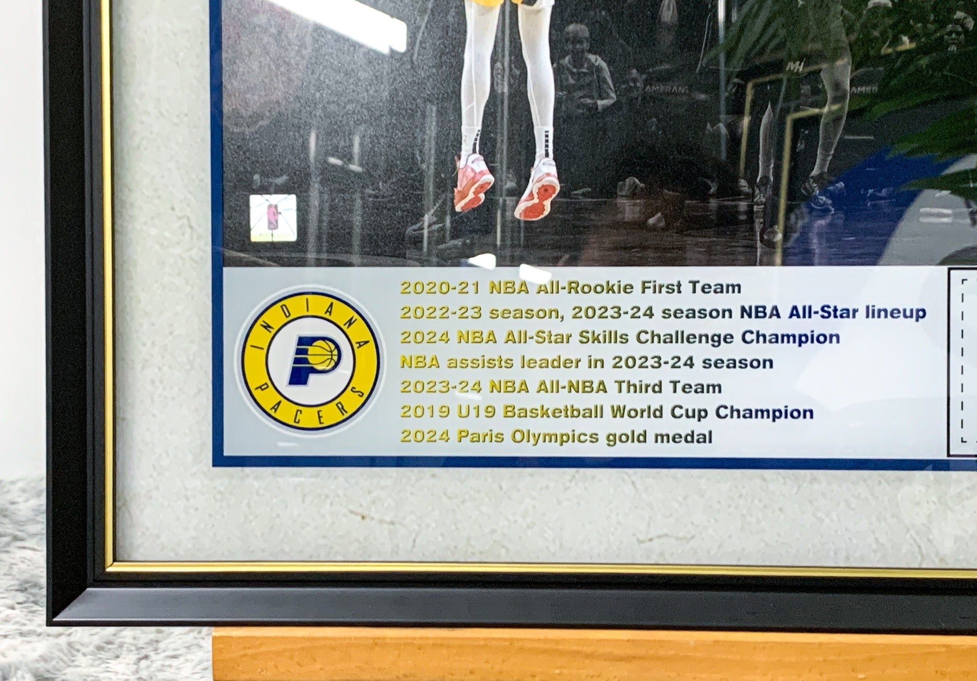 Tyrese Haliburton  Poster with Personalized Custom Design Framed 000082