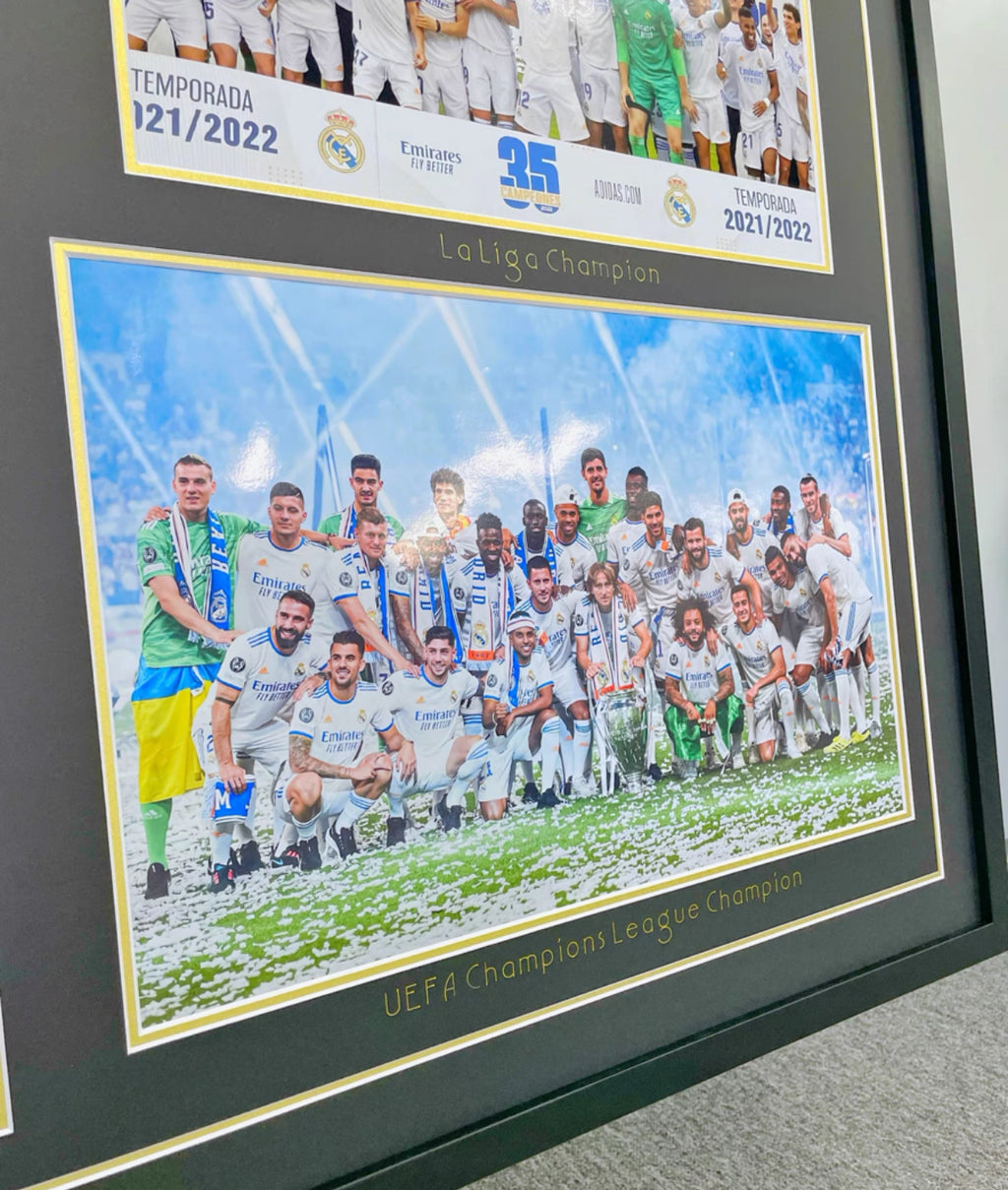 Real Madrid Club Autographed Jersey with Personalized Custom Design Framed 000016