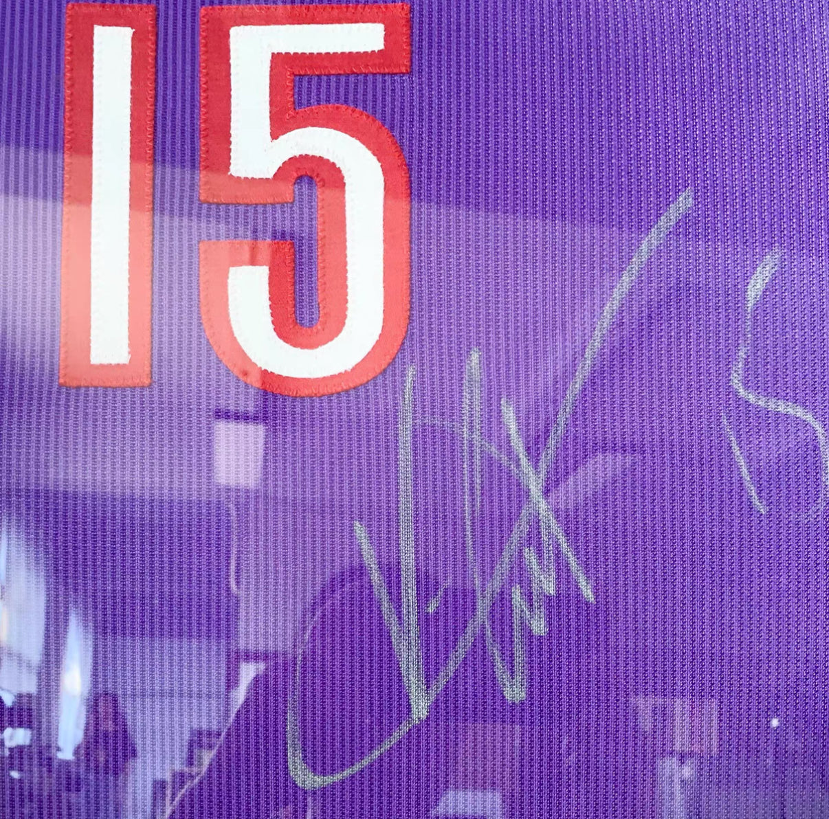 Toronto Raptors Vince Carter Autographed Jersey with Personalized Custom Design Framed 00001