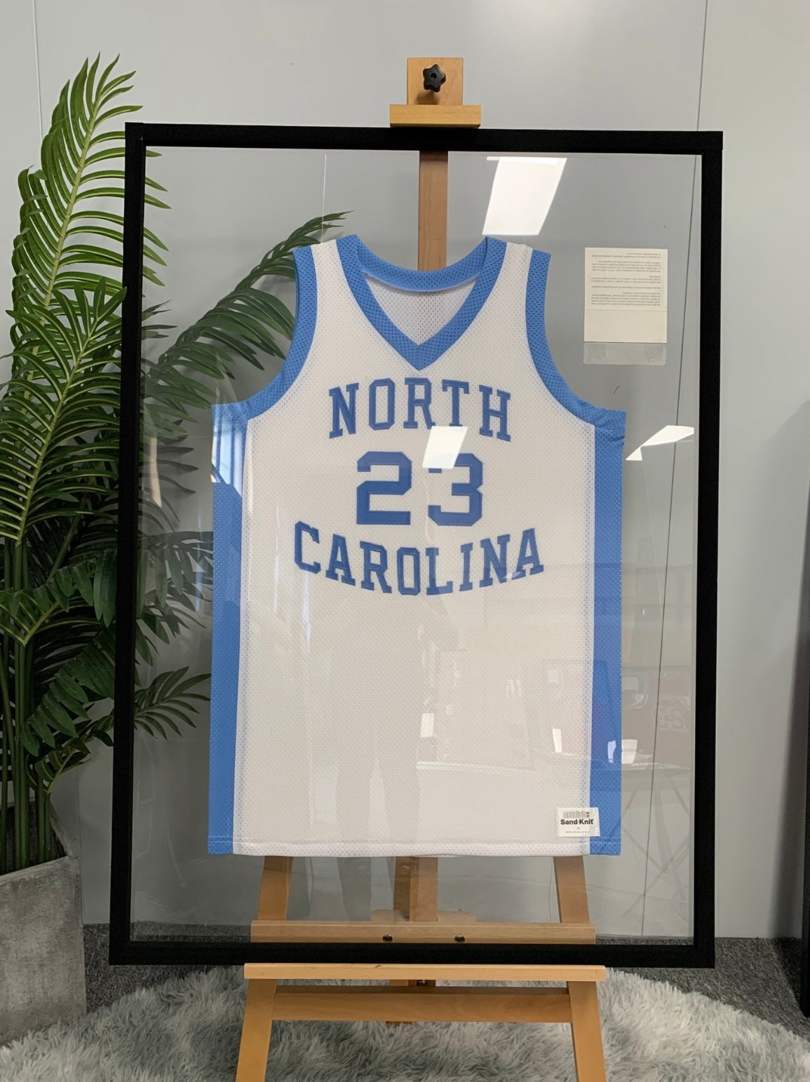 North Carolina Michael Jordan Autographed Jersey with Standard Design Framed 00069