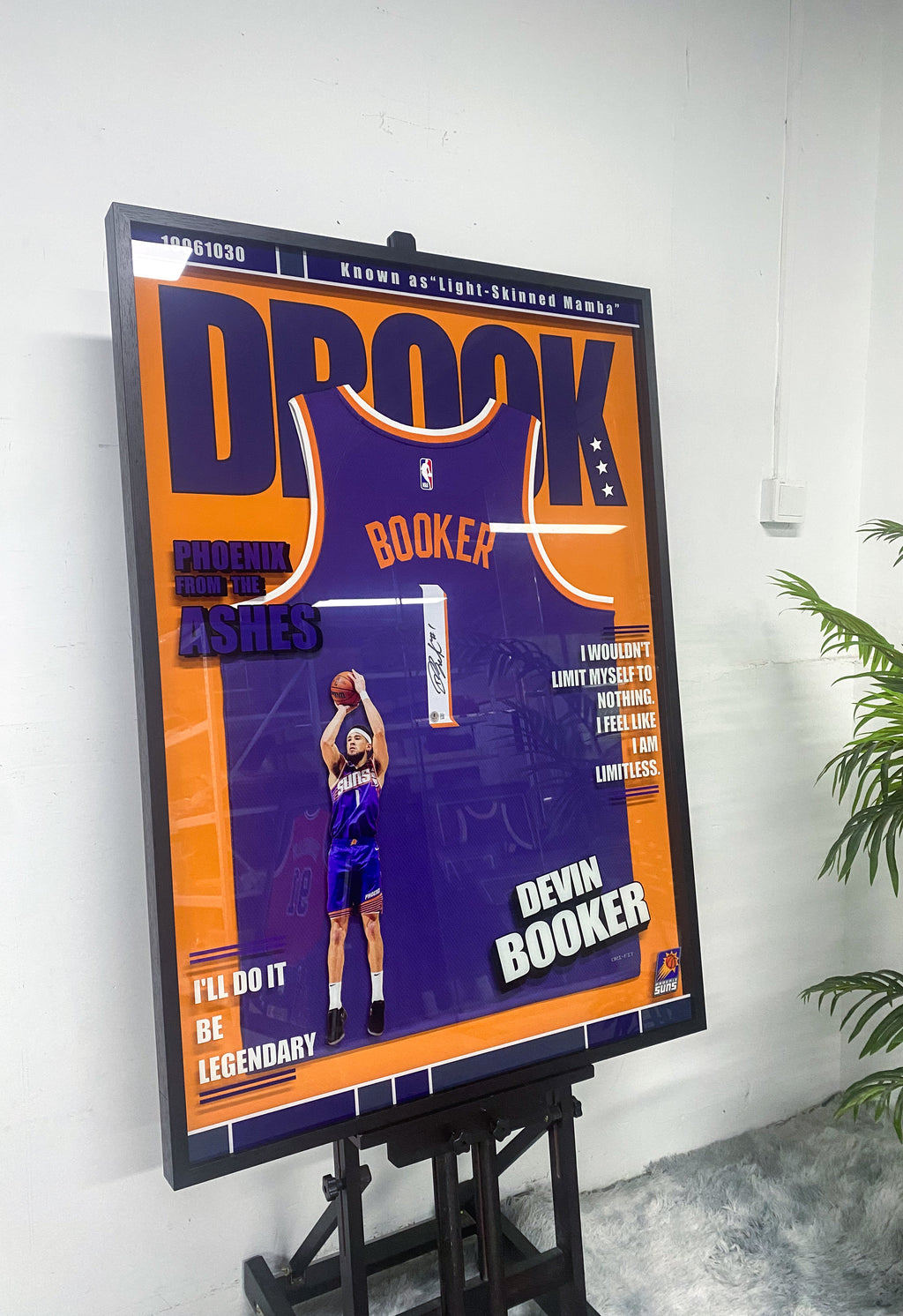 Devin Booker Phoenix Suns Jersey Framing 00061